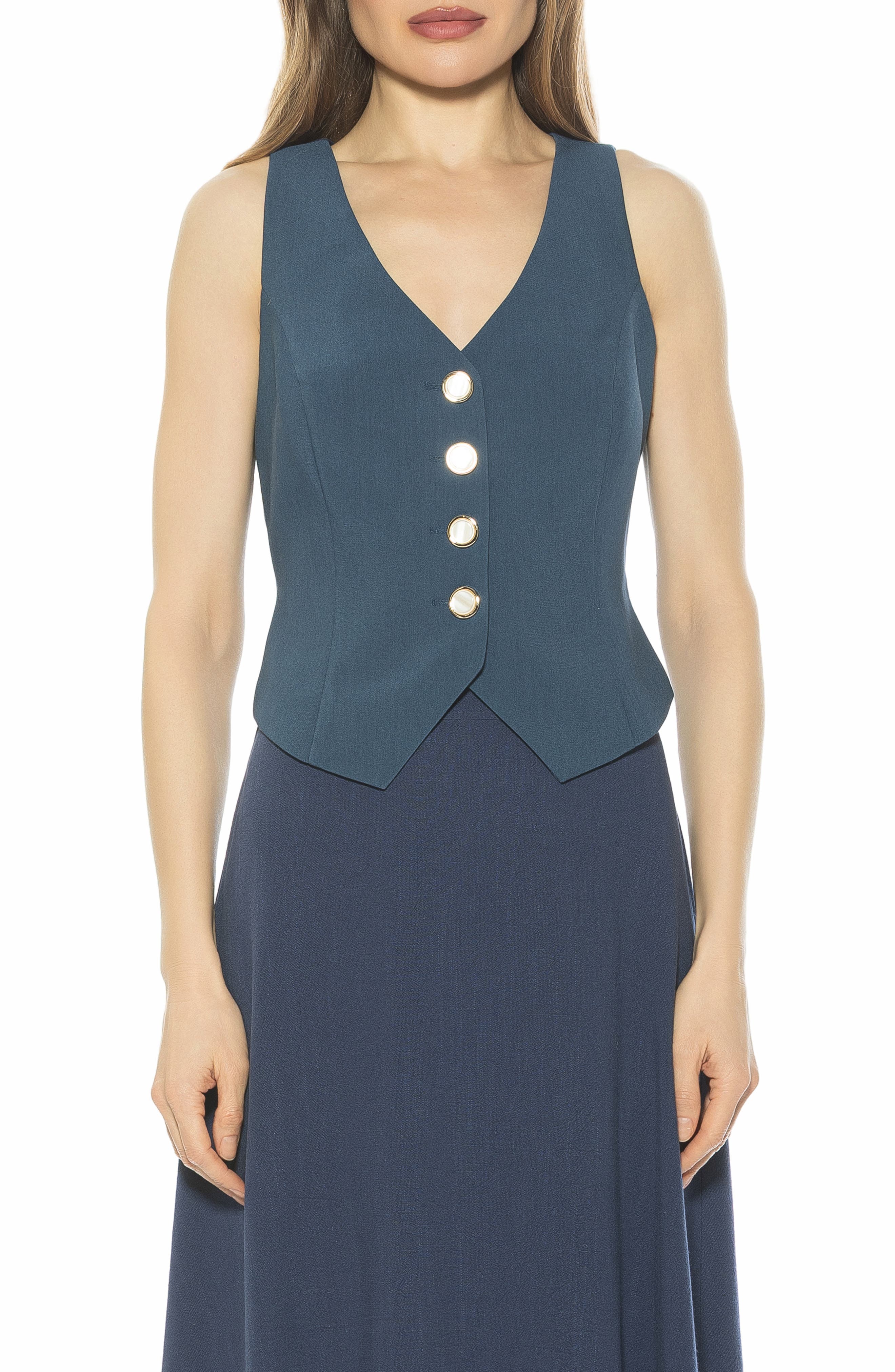 Liliana Button Front Vest - image 3