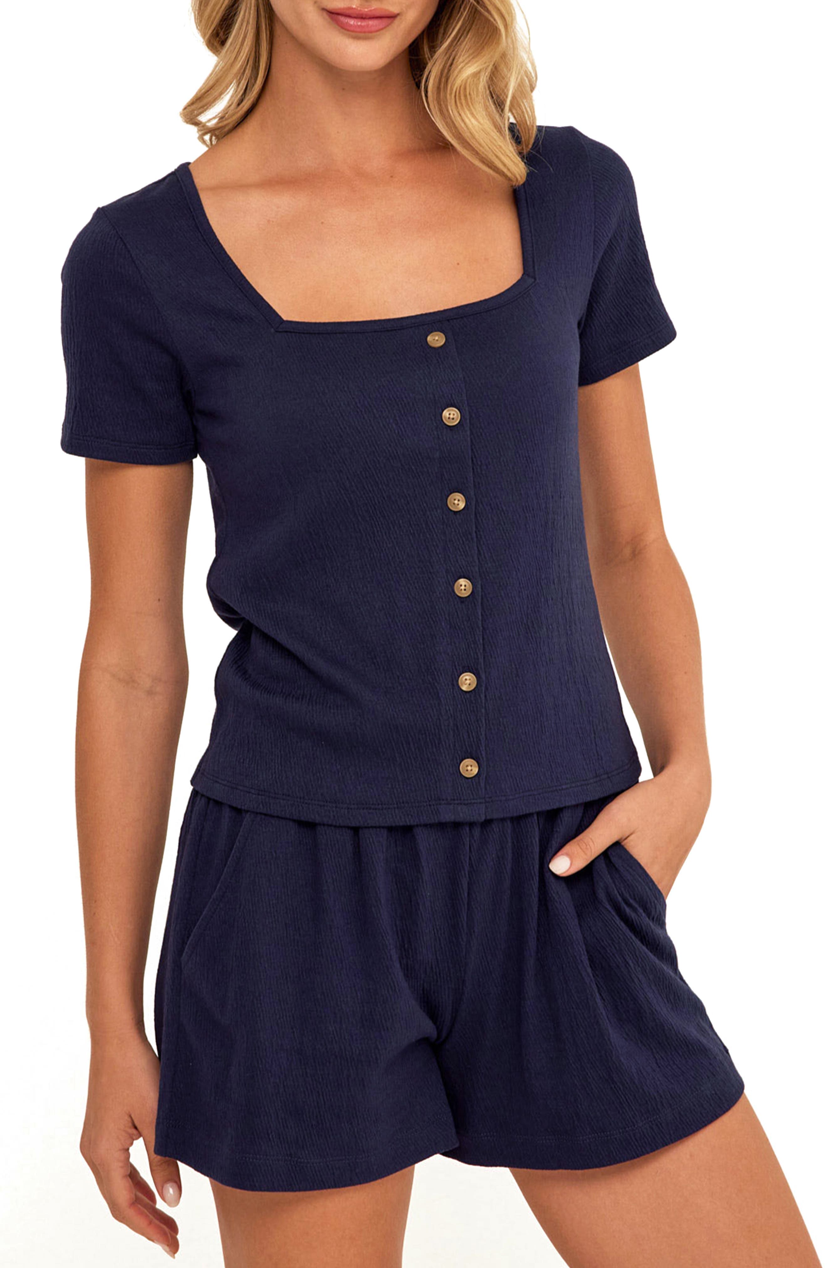 Jamila Smocked Square Neck Top - image 3