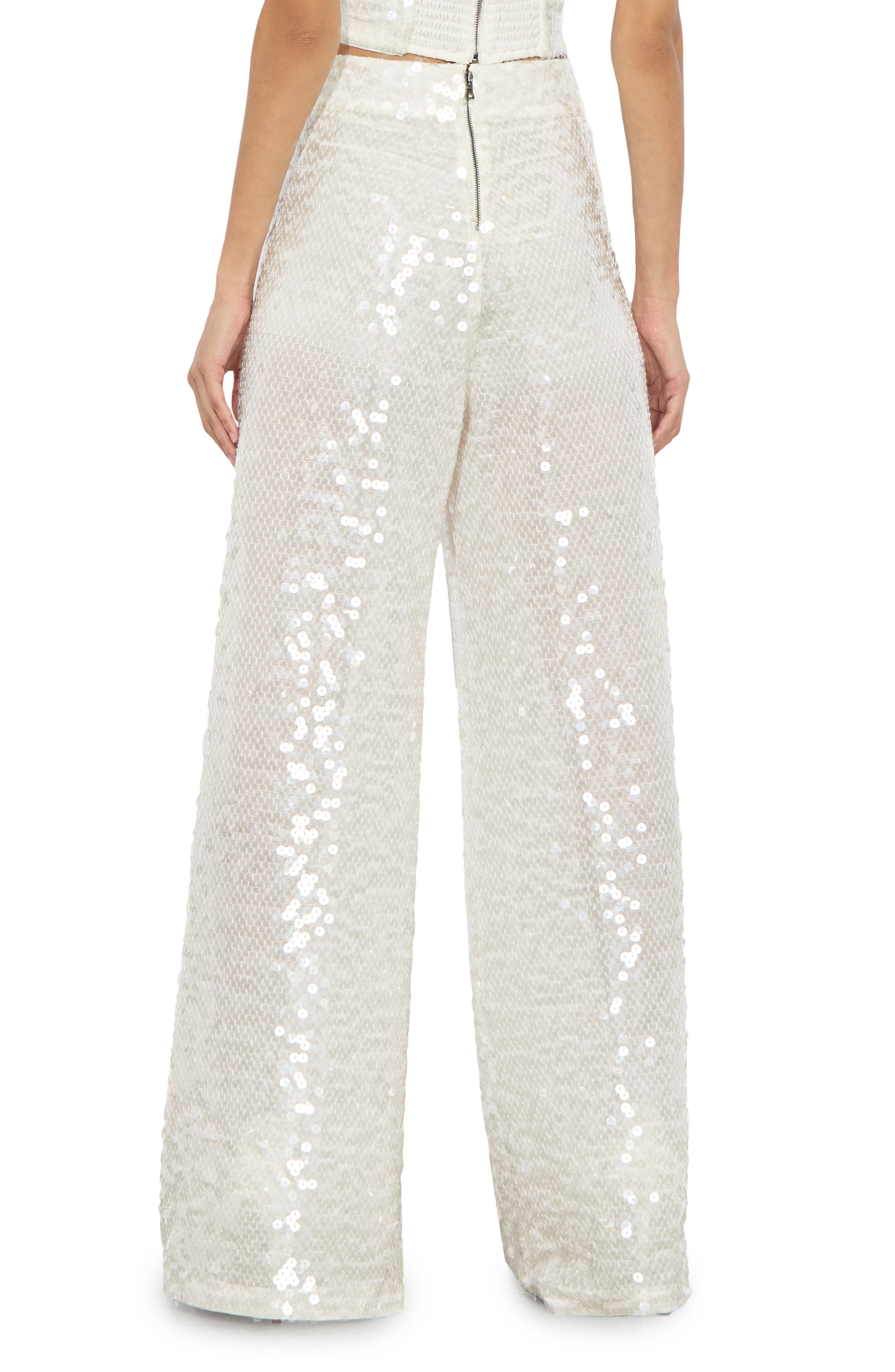 Athena Sequin Flare Wide Leg Pants - image 2