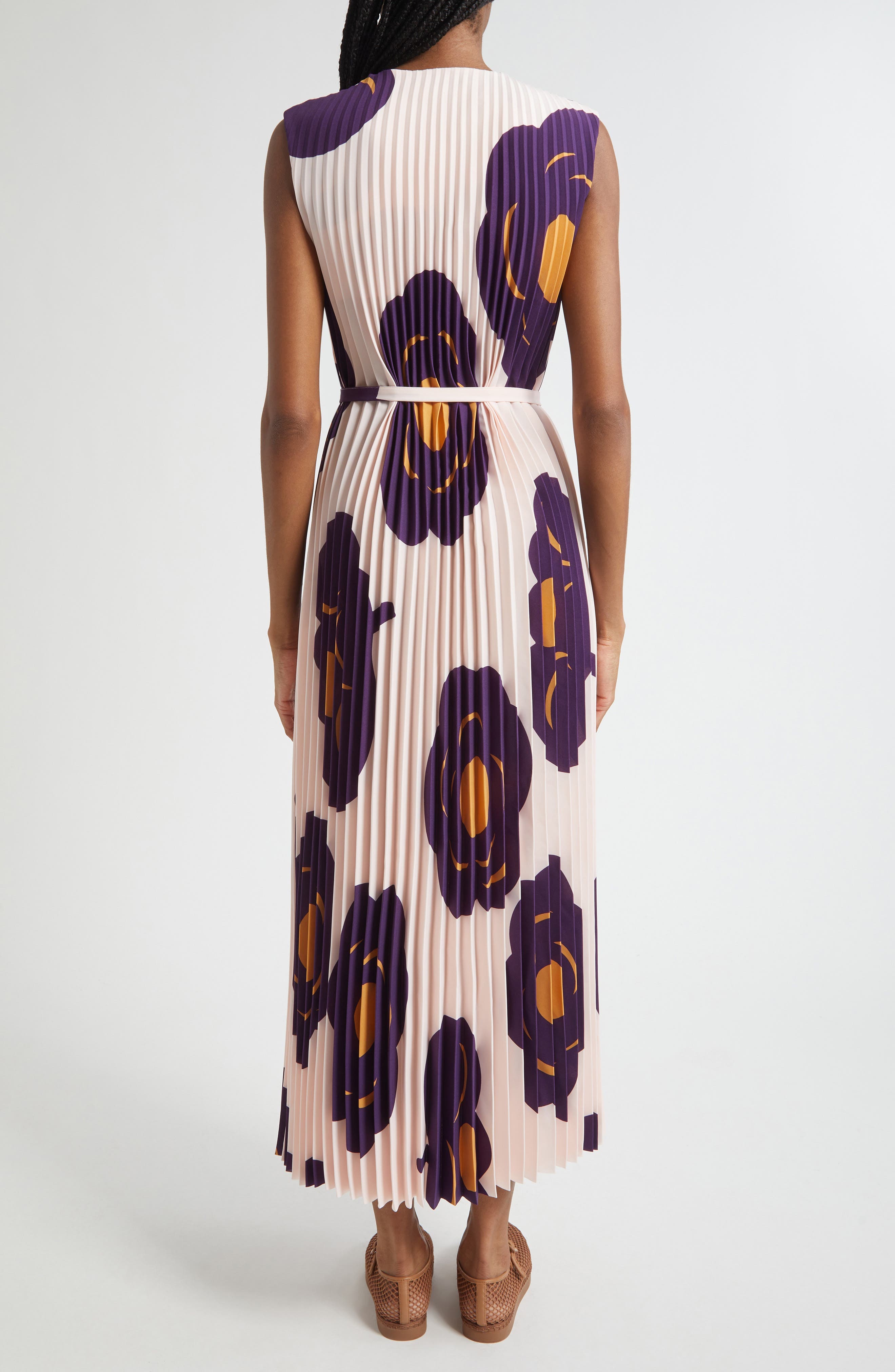 Juhlia Tumma Pleated Belted Sleeveless Maxi Dress - image 2
