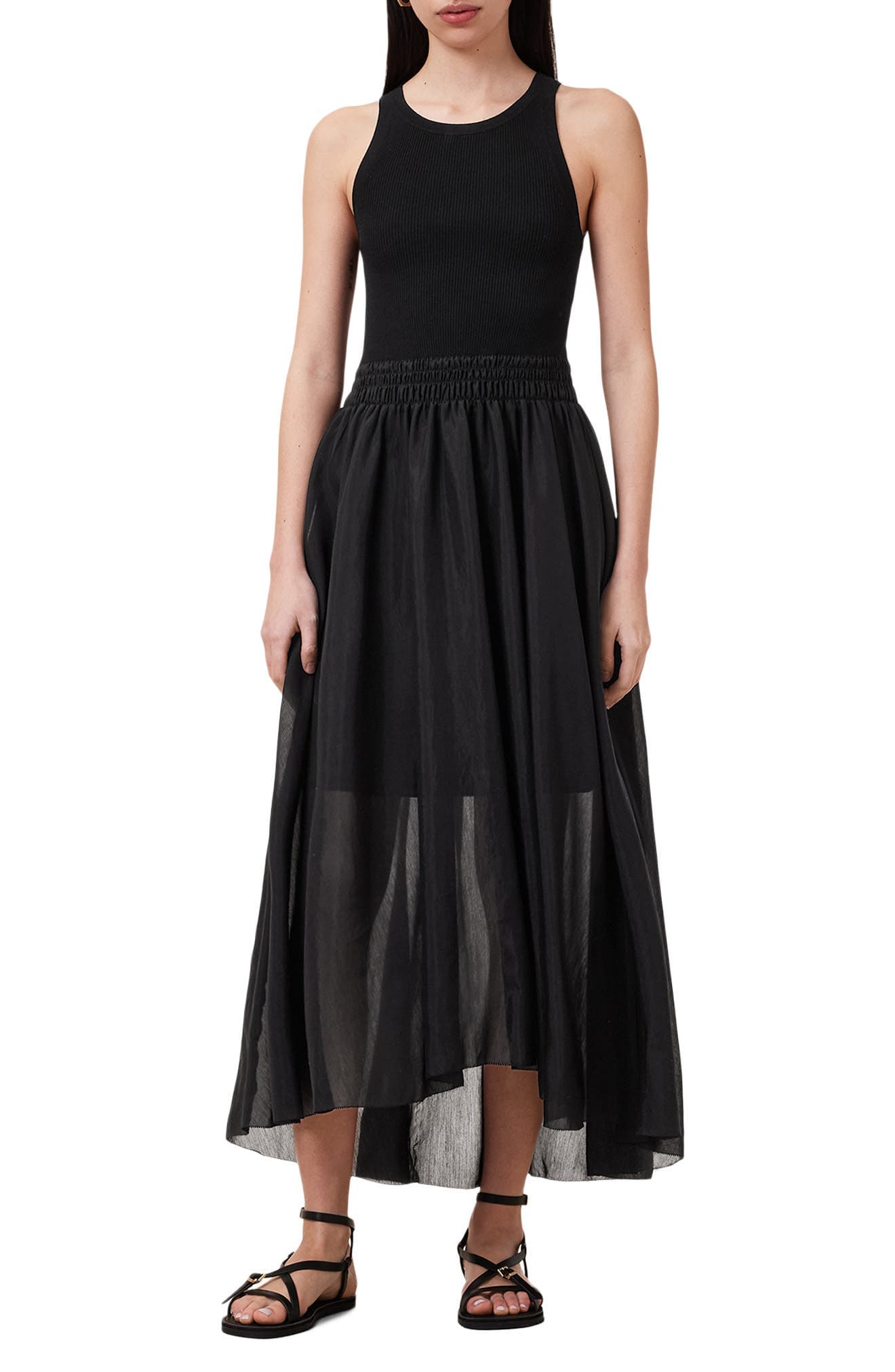 Zenia Sleeveless Asymmetric Hem Dress - image 1