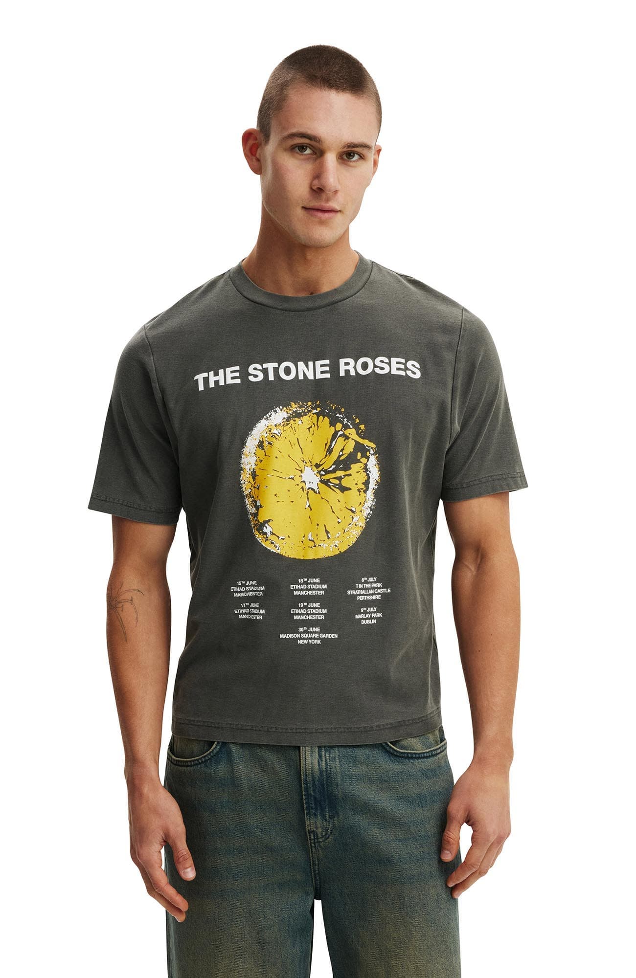 Men's Cropped Fit Music T-Shirt - image 1