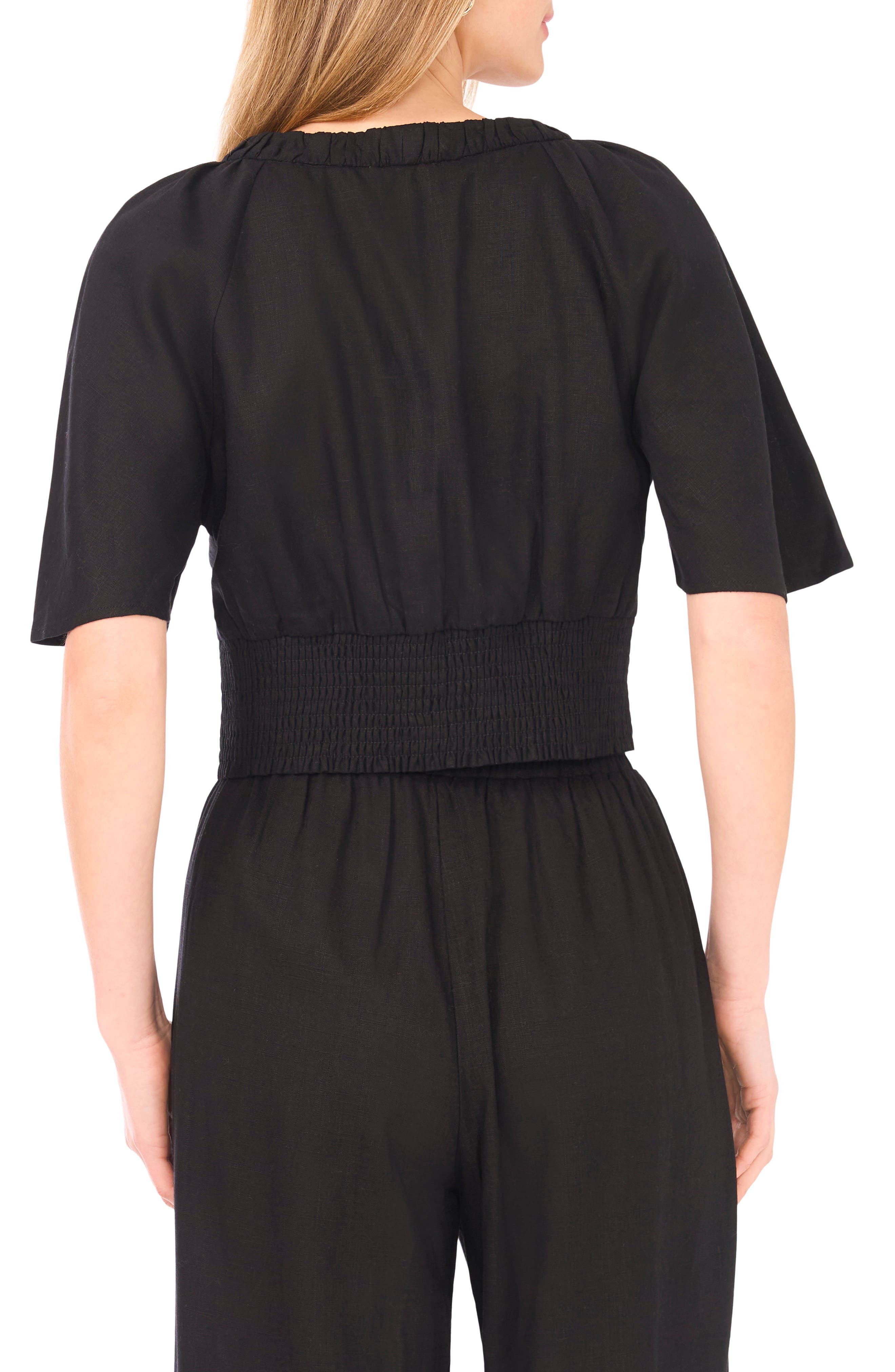 Ruched V-Neck Top - image 2