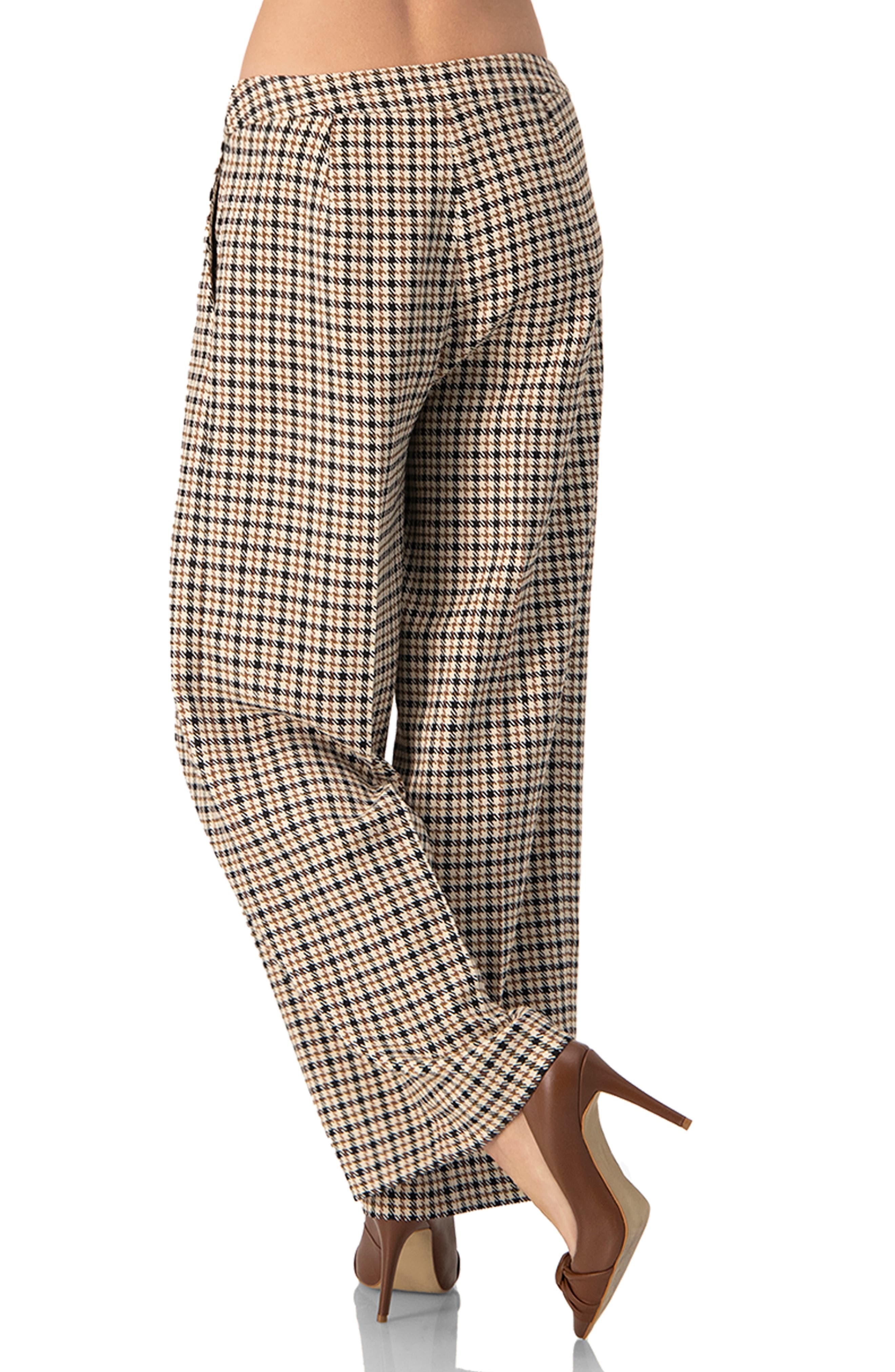 Wide Capri check Pants with Side Pockets - image 2