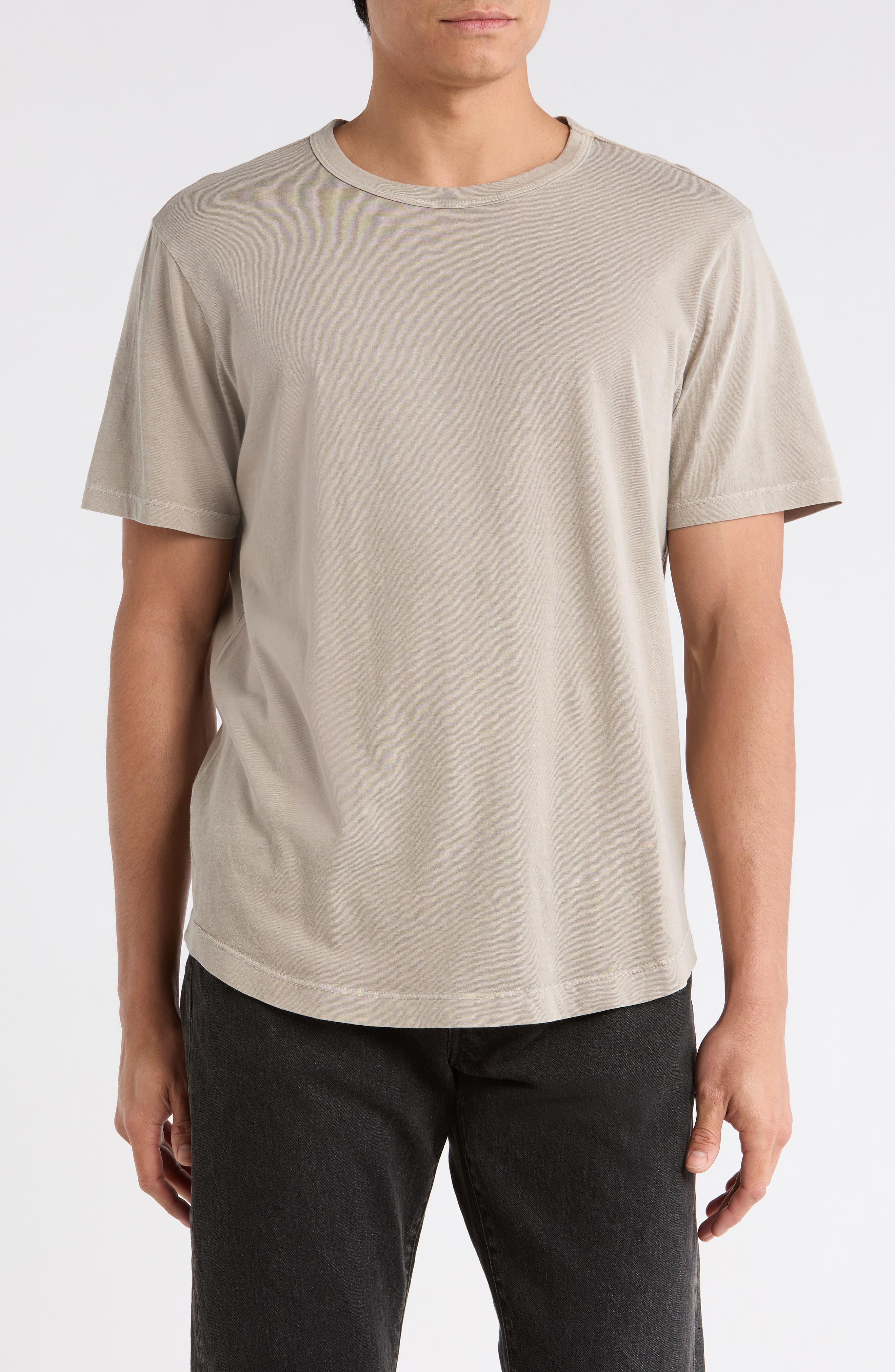 Pima Cotton Curved Hem T-Shirt - image 1