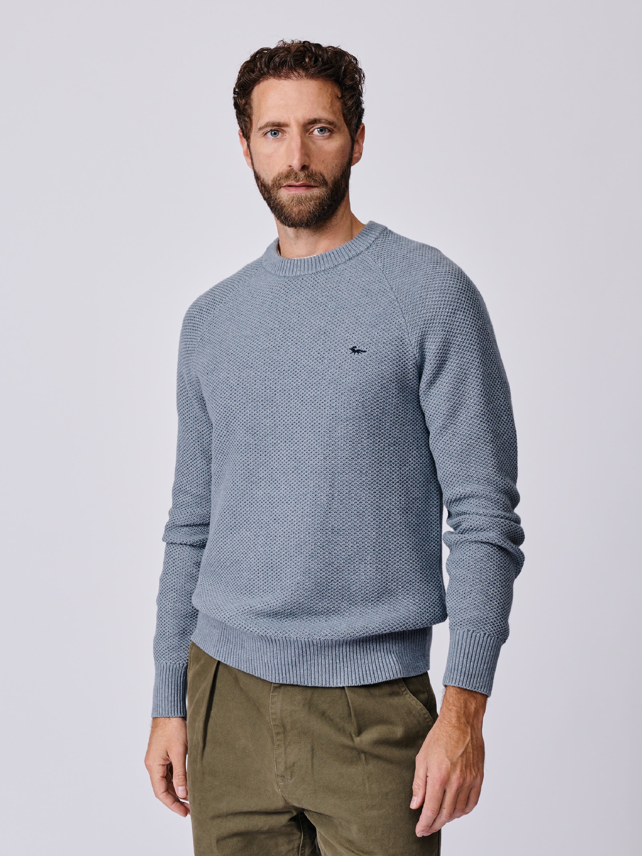 Norton Textured Crew Neck Jumper - image 1