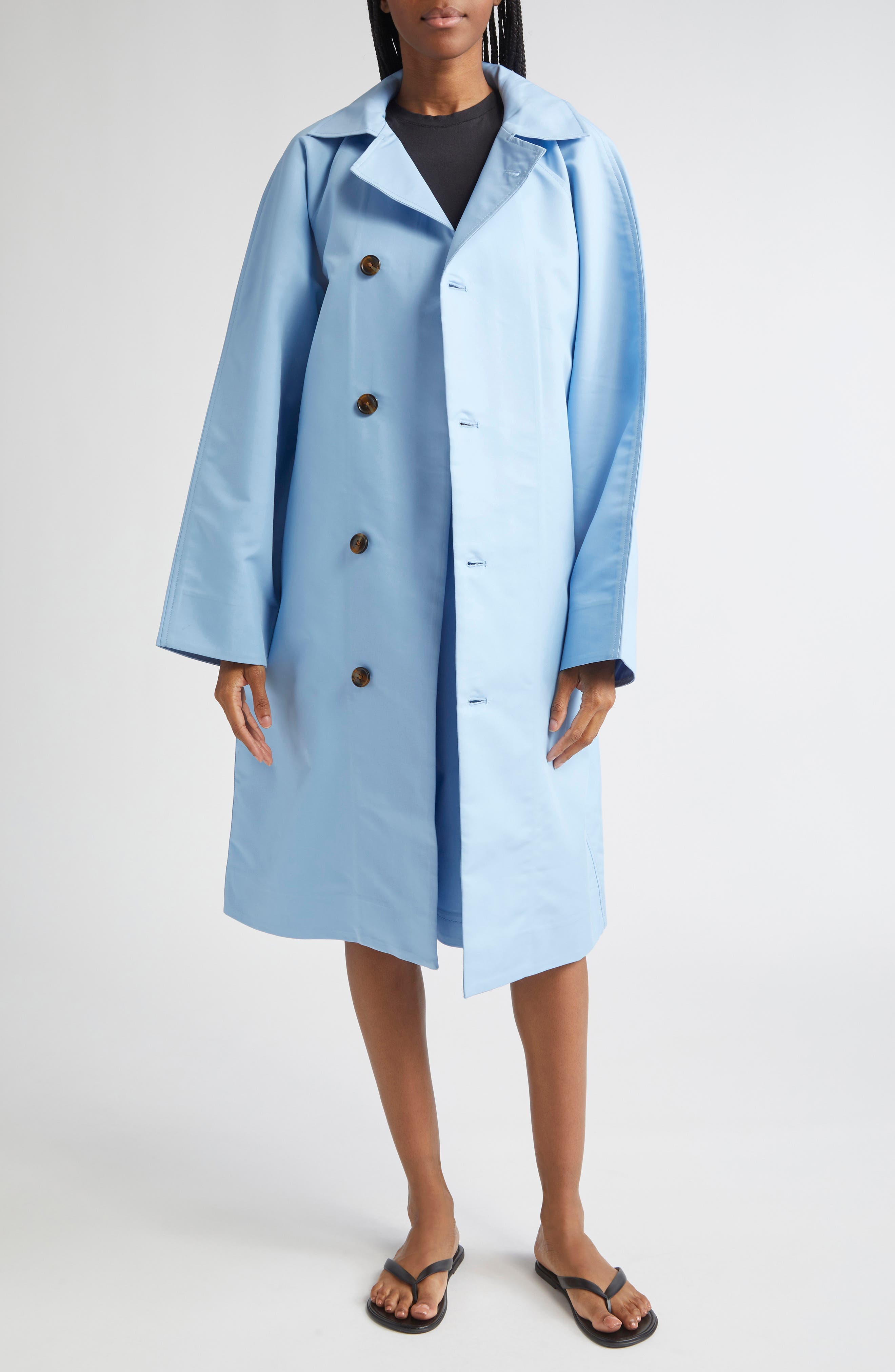 Hugo Asymmetric Waterproof Cotton Long Car Coat - image 2