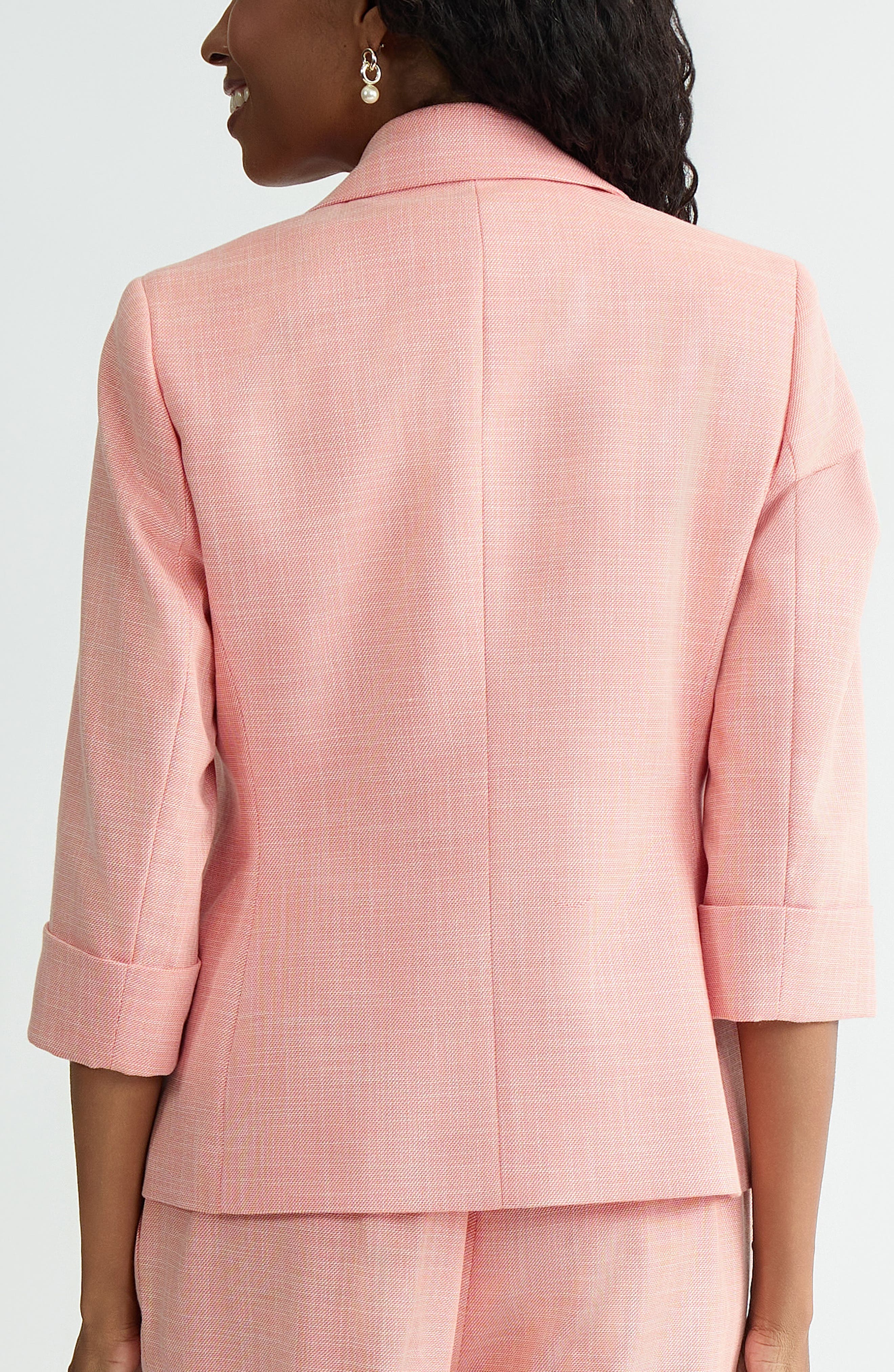 Cuff Sleeve One-Button Blazer - image 2