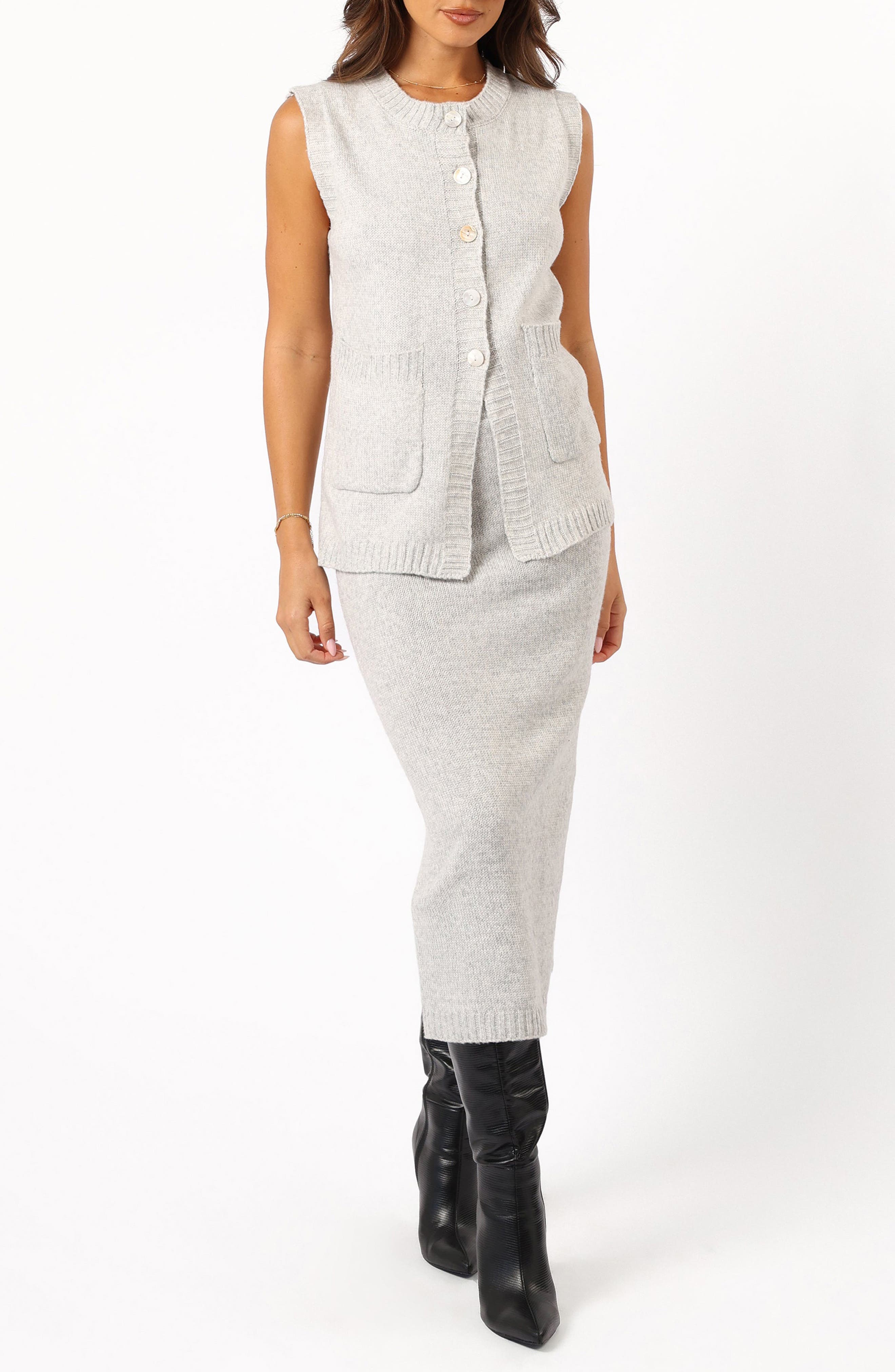 Kaplan Sweater Vest & Skirt Set - image 1