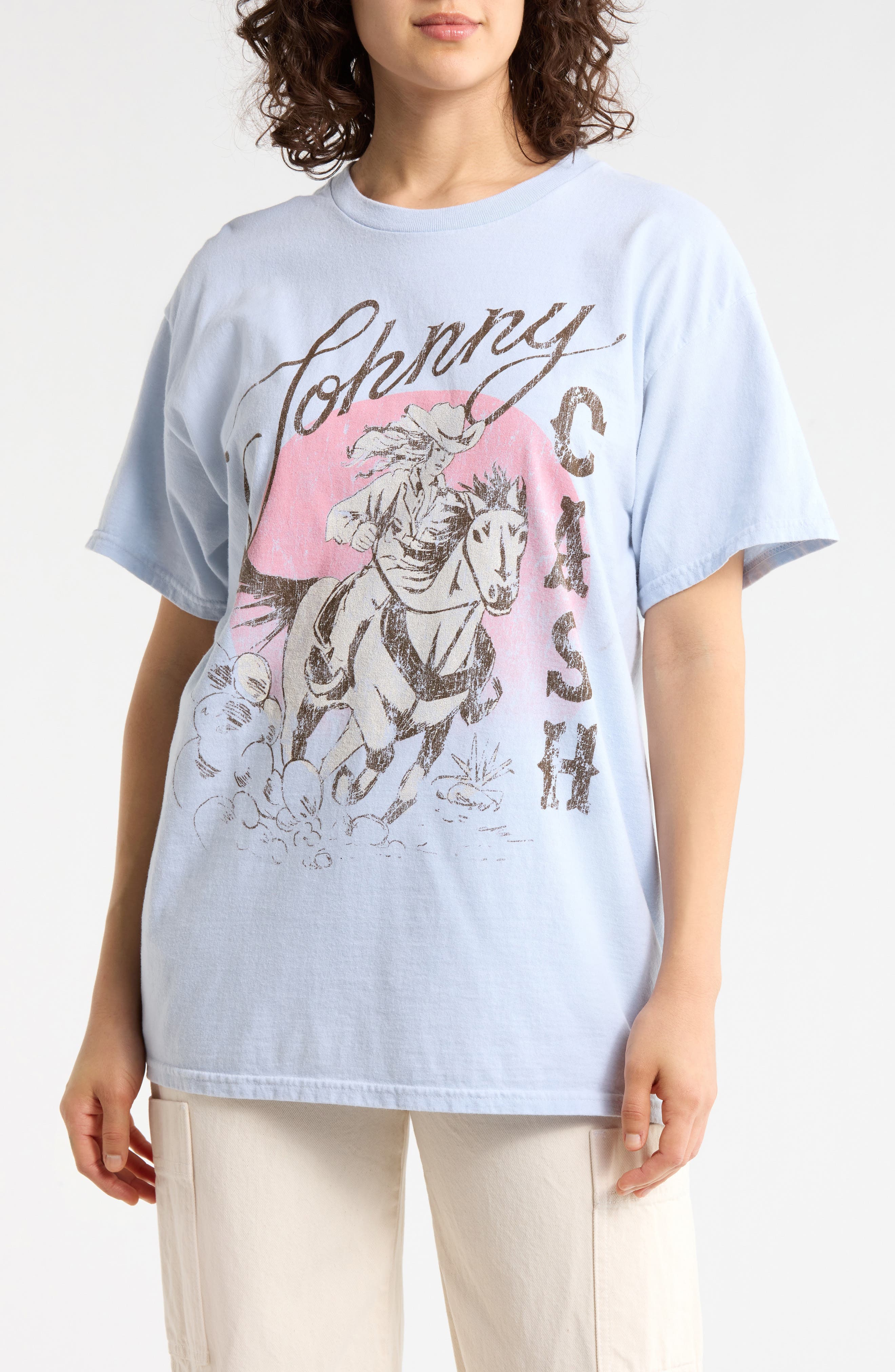 Johnny Cash Cowboy Graphic T-Shirt - image 1