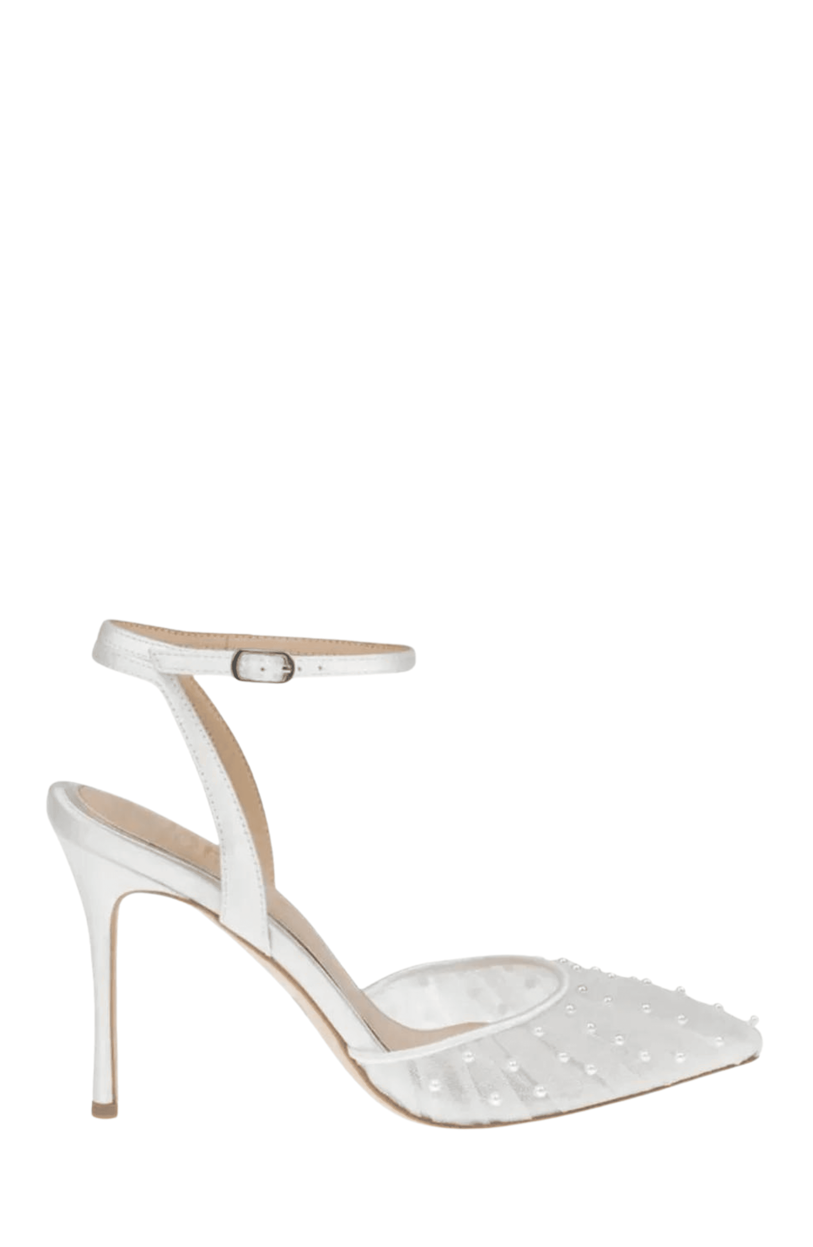 Chantelle Pearl - Tulle Bridal Stiletto with Handsewn Pearls - image 1