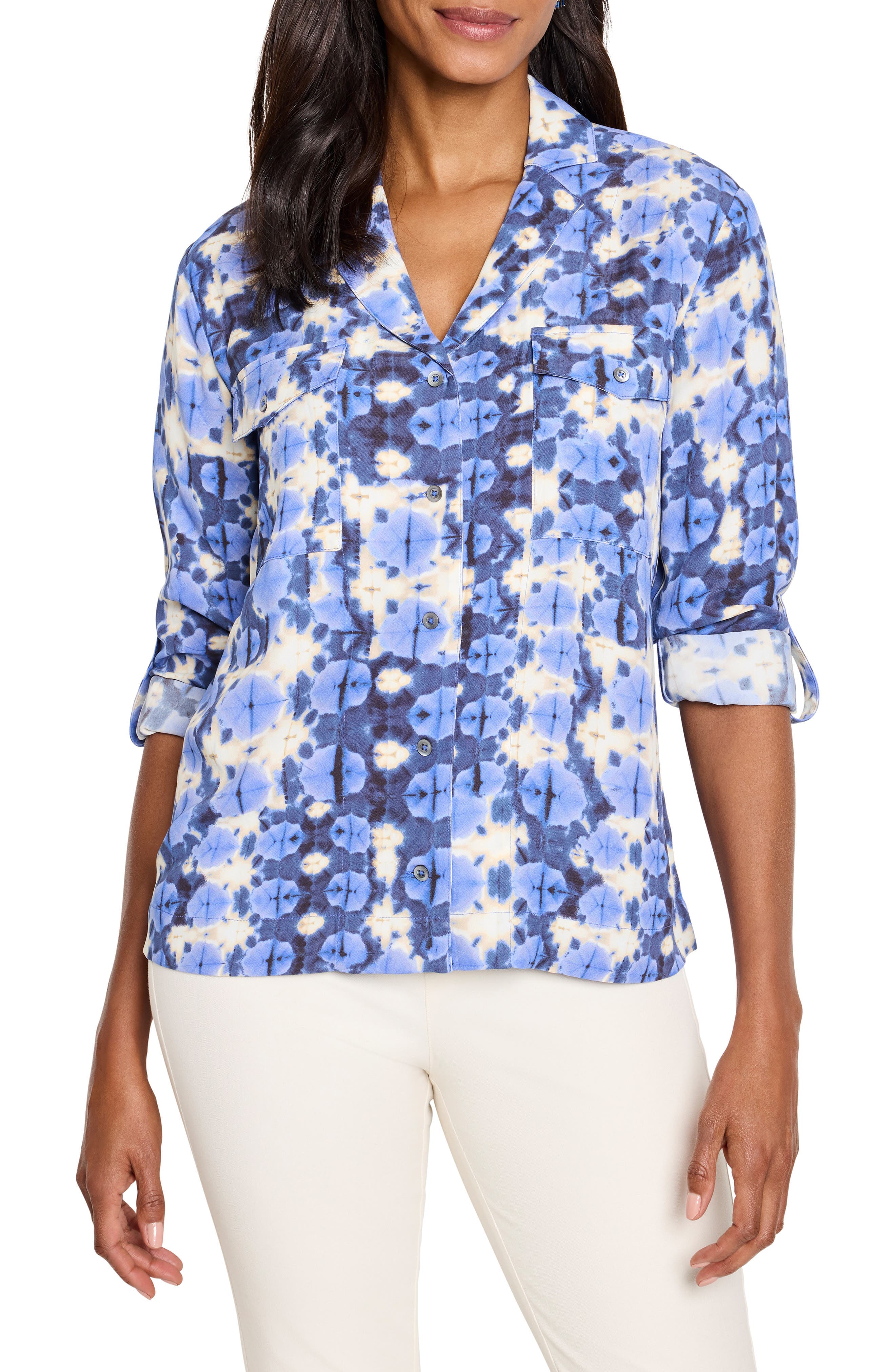 Shibori Stone Button-Up Shirt - image 1