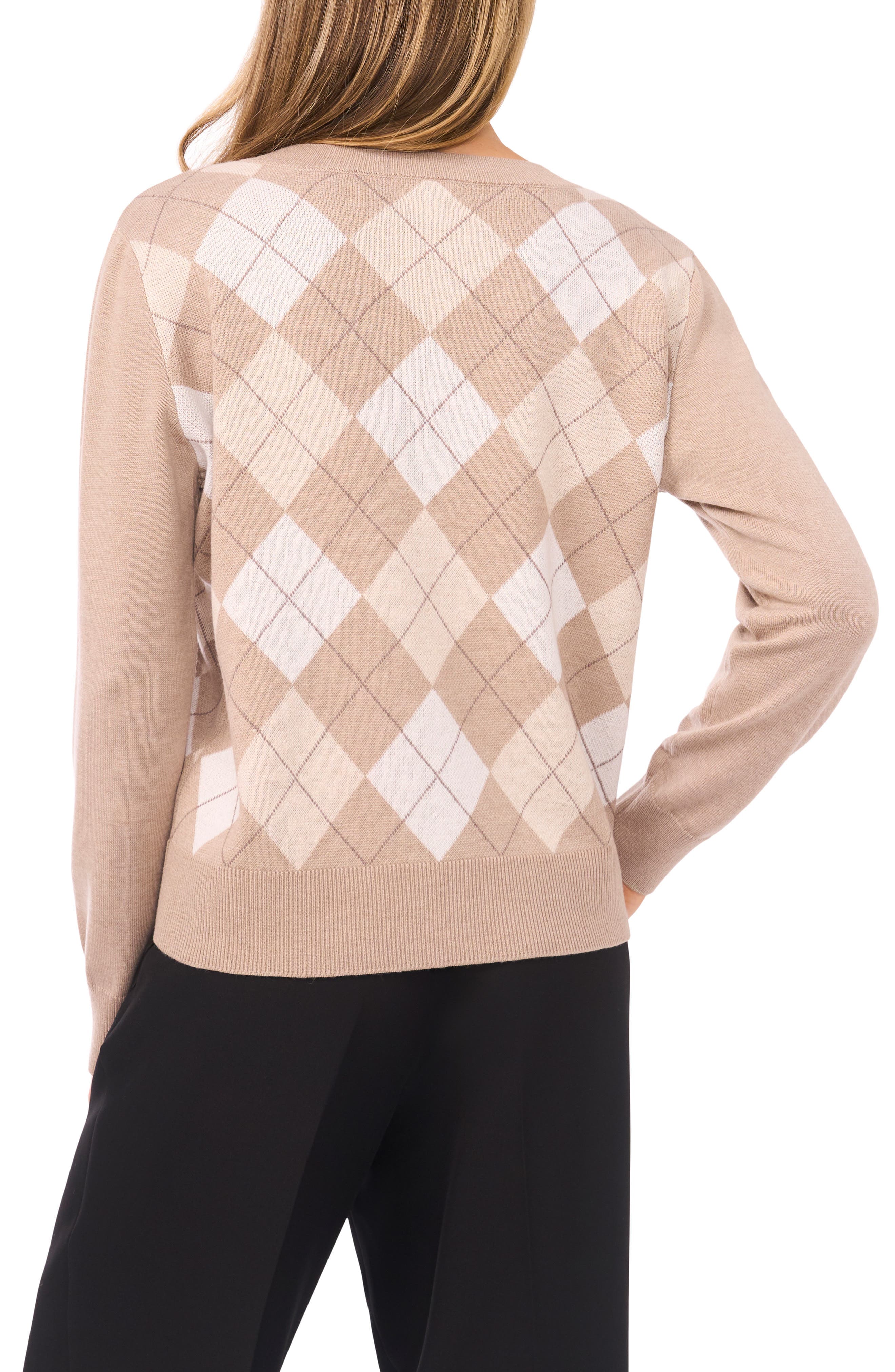 Argyle V-Neck Sweater - image 2