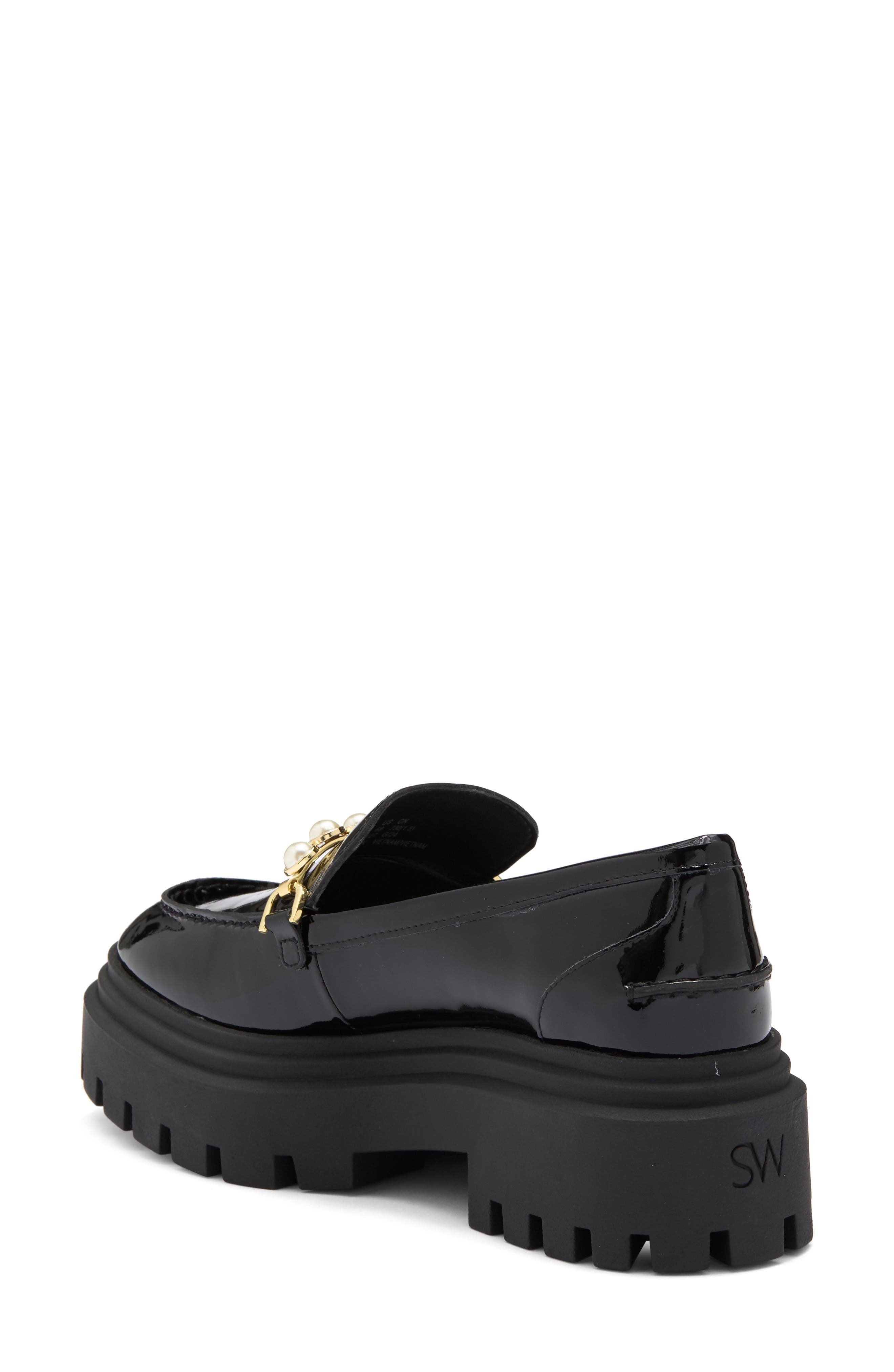 Perla Imitation Pearl Lug Sole Loafer - image 2