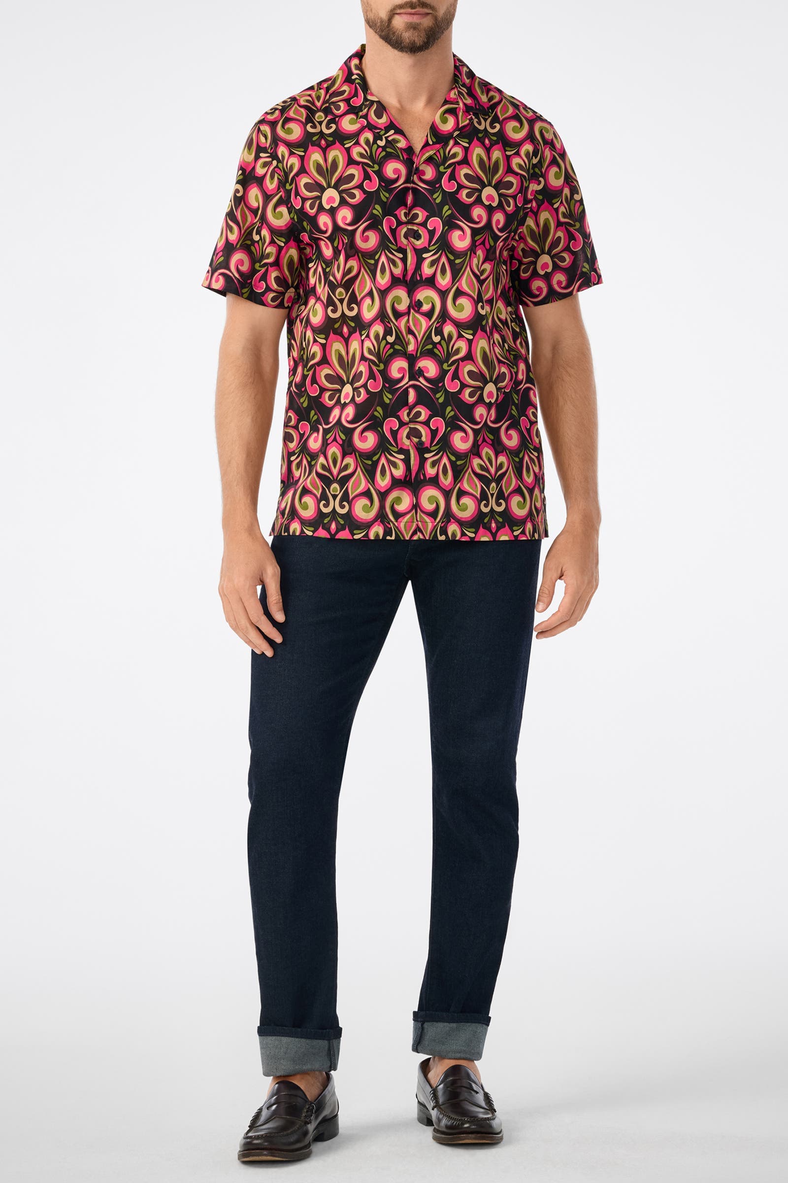 Felix Short Sleeve Printed Button-Up Shirt - image 2