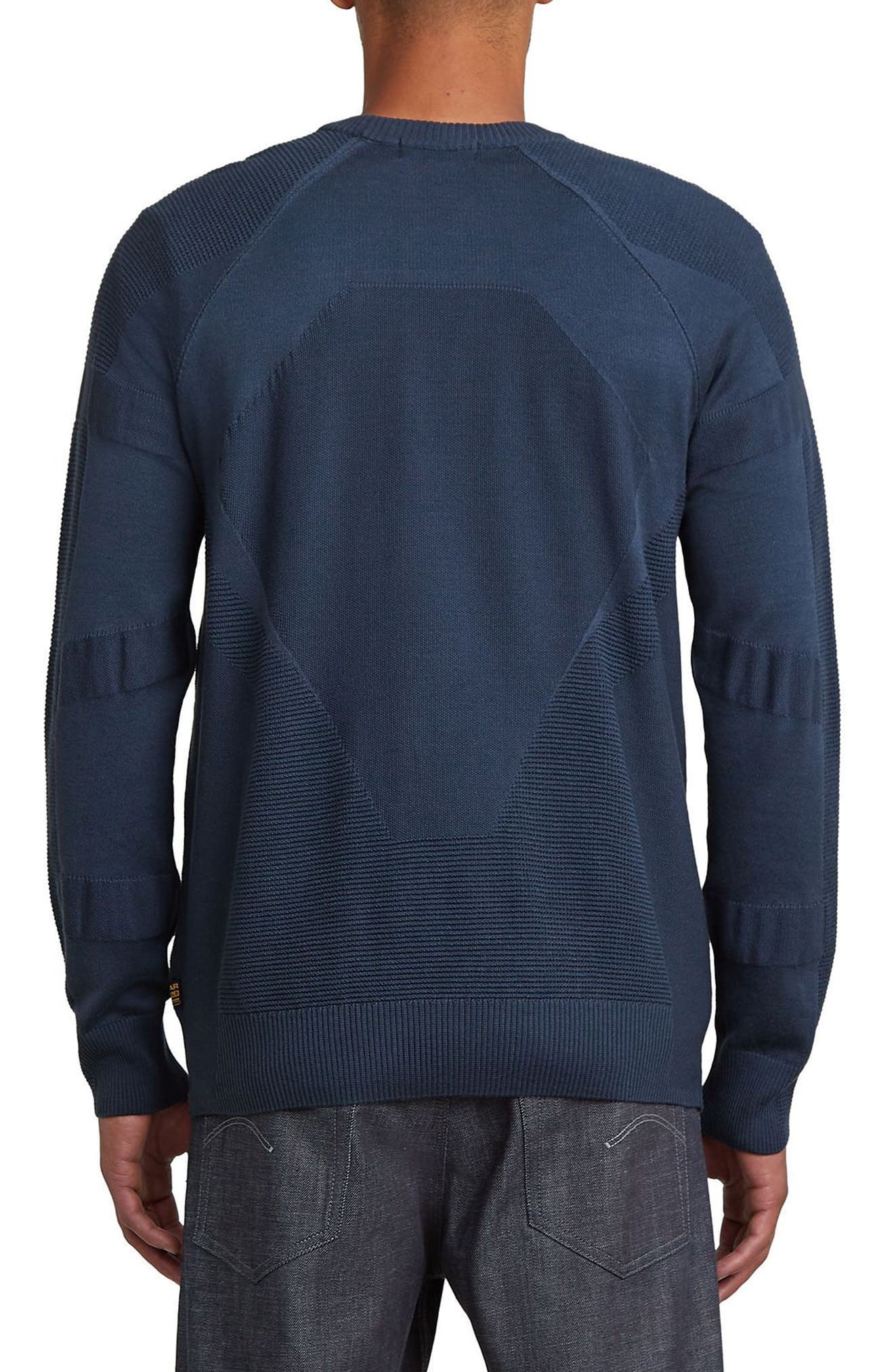 3D Biker Textureblock Crewneck Sweater - image 2