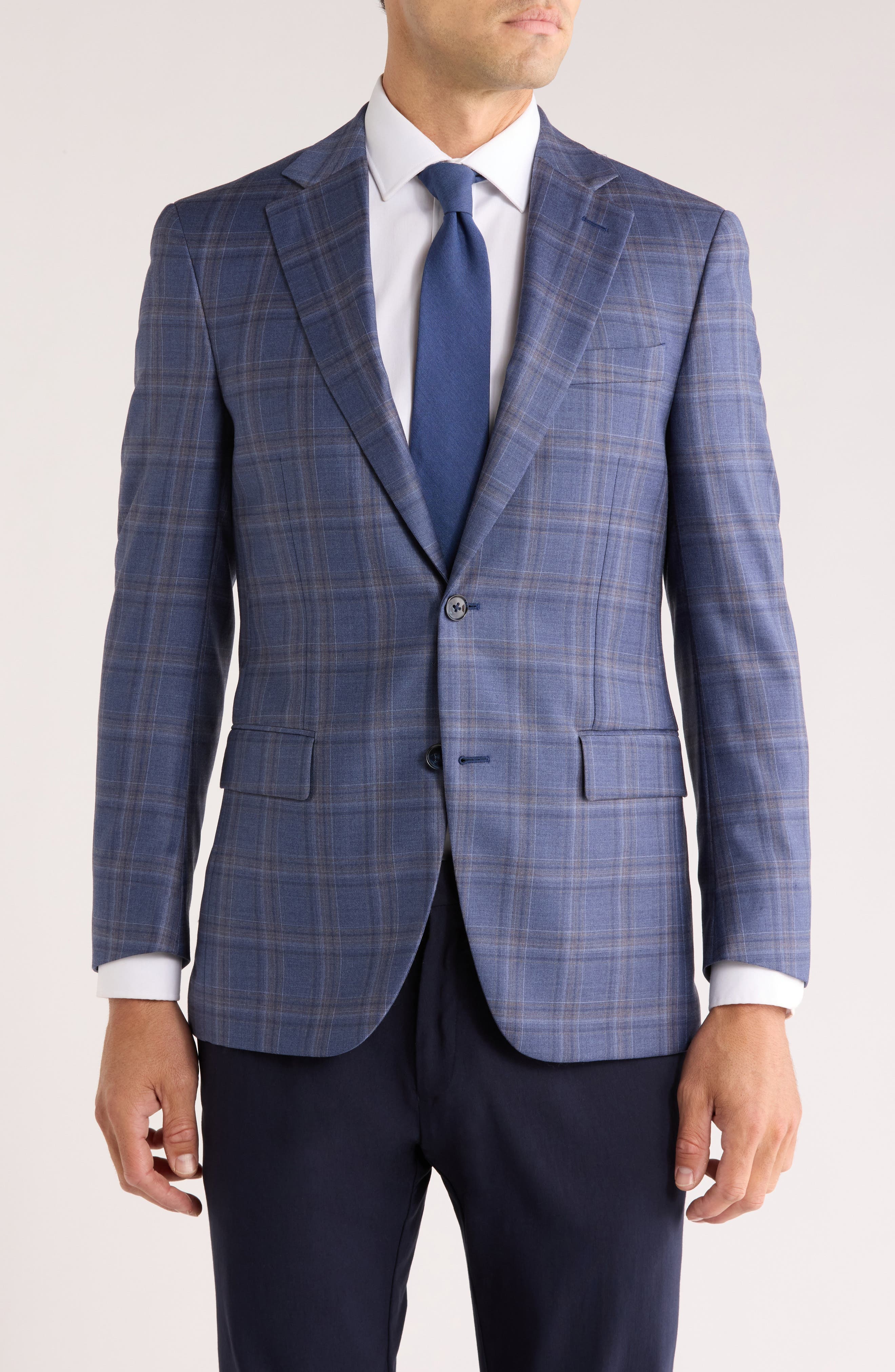 Plaid Wool Sport Coat - image 1