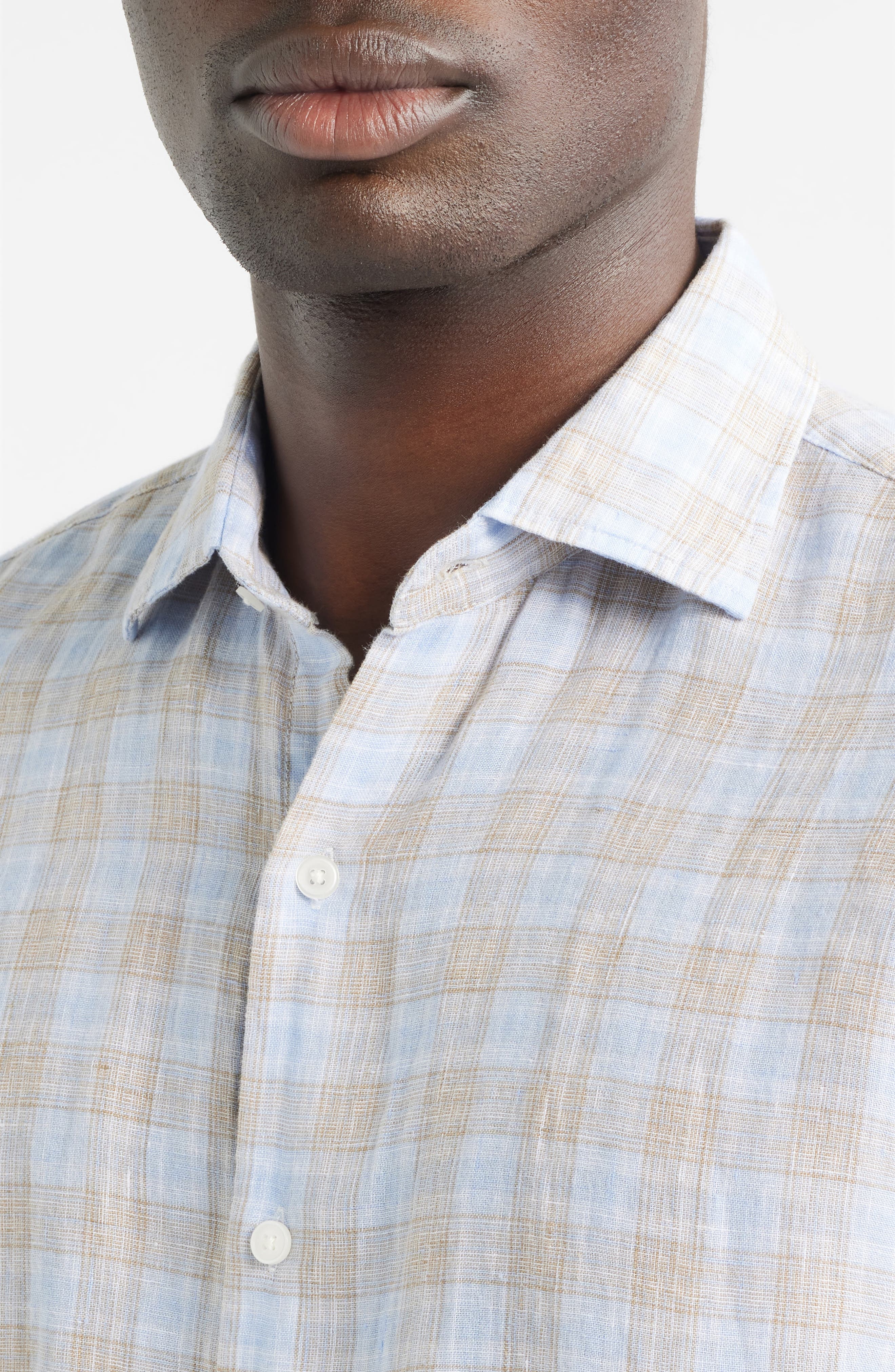 Milo Check Linen Button-Up Shirt - image 2