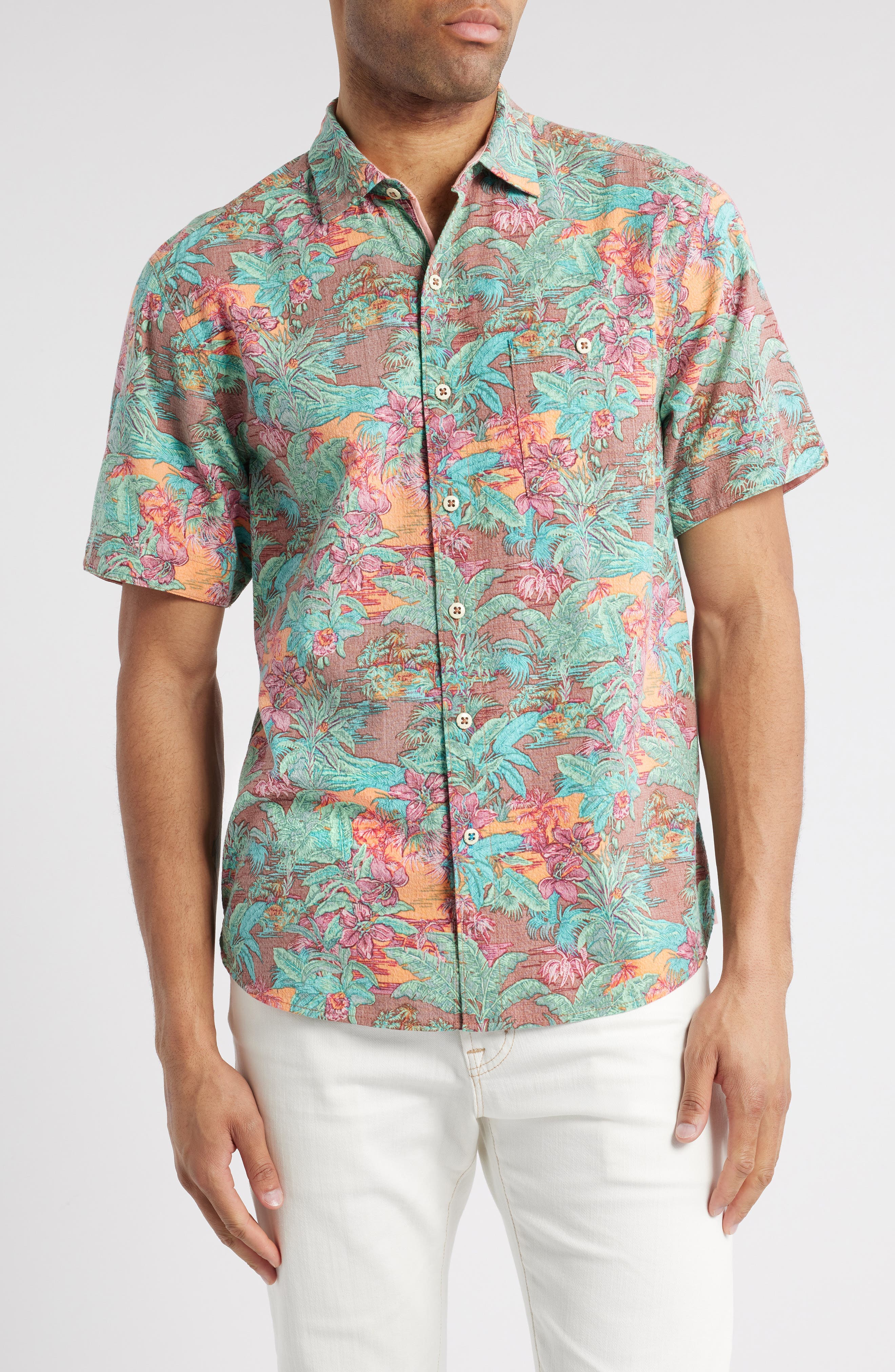 Playa Blanca Paisley Button-Up Shirt - image 1