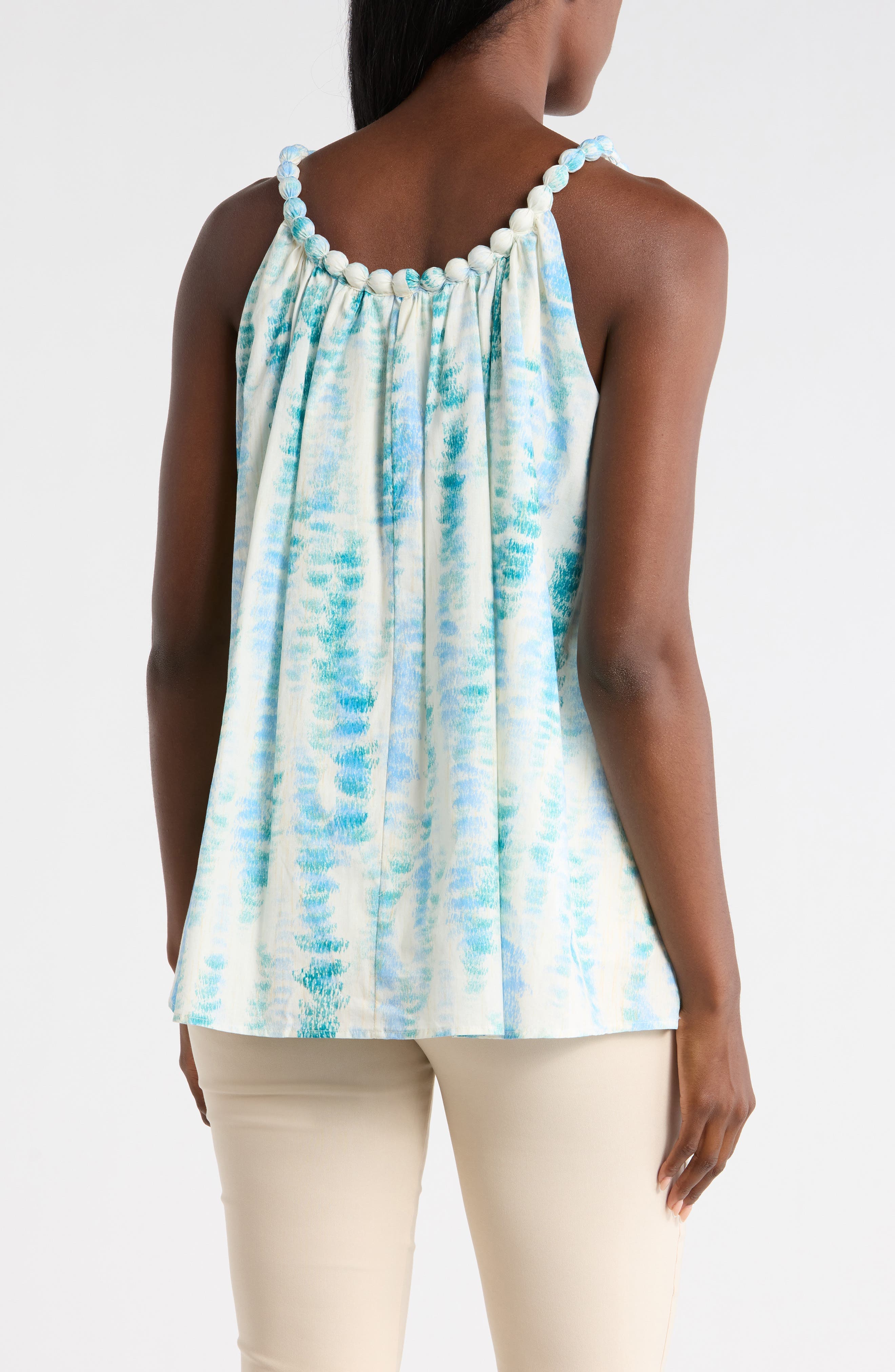Beaded Neckline Cotton Tank - image 2