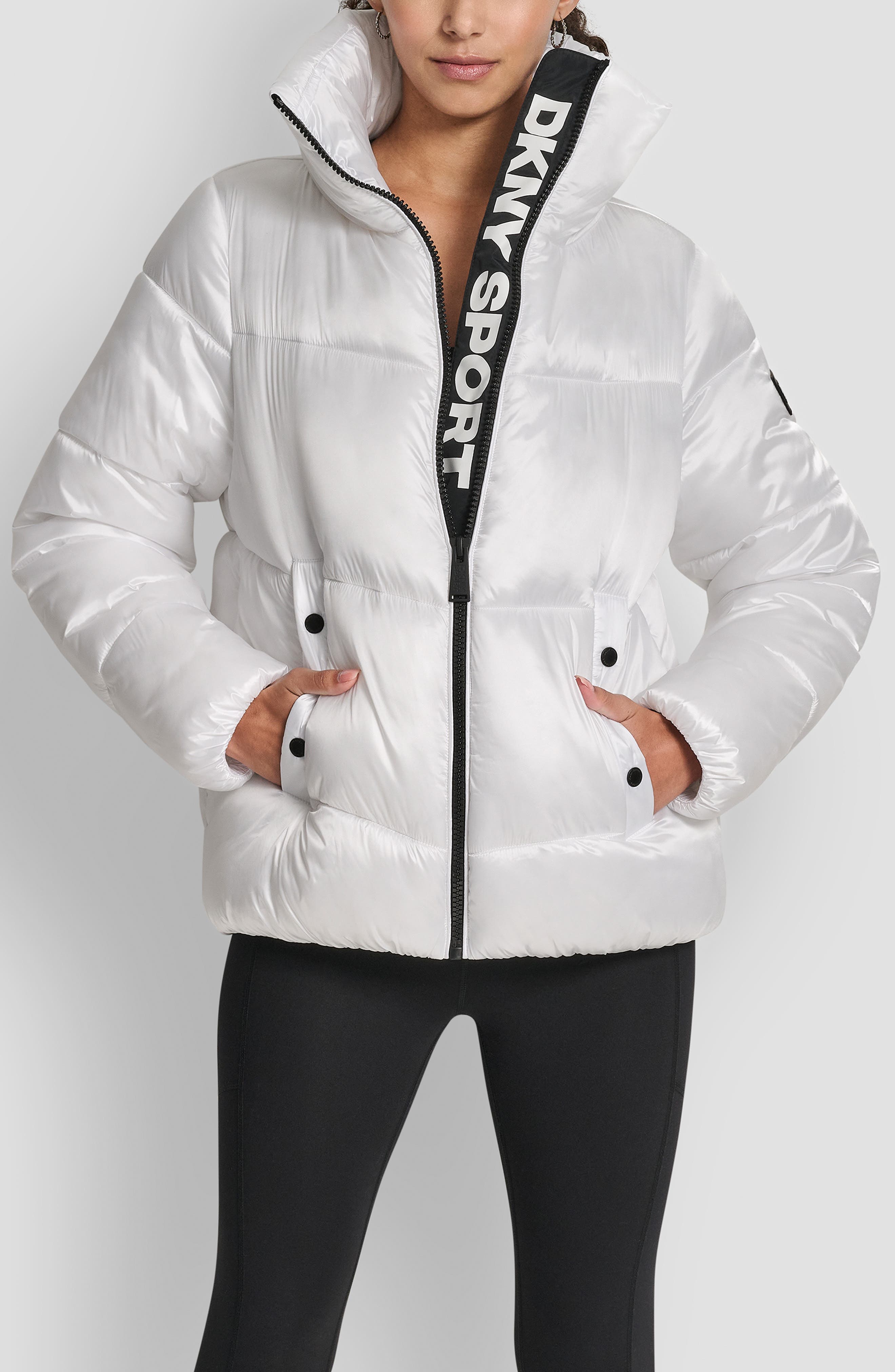 Oversize Collar Quilted Puffer Jacket - image 1