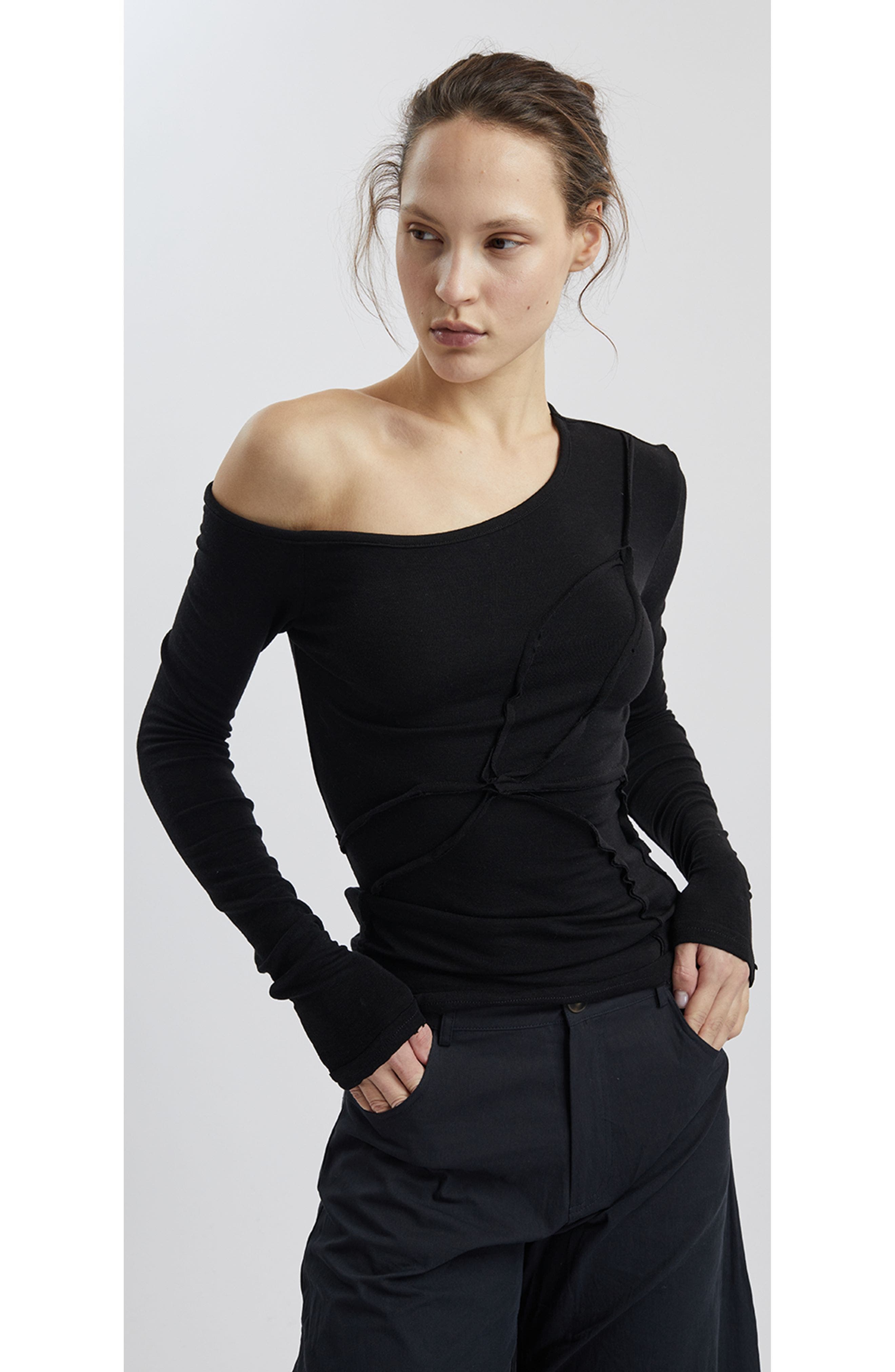 Pepper Long Sleeved Off Shoulder T Shirt - image 1