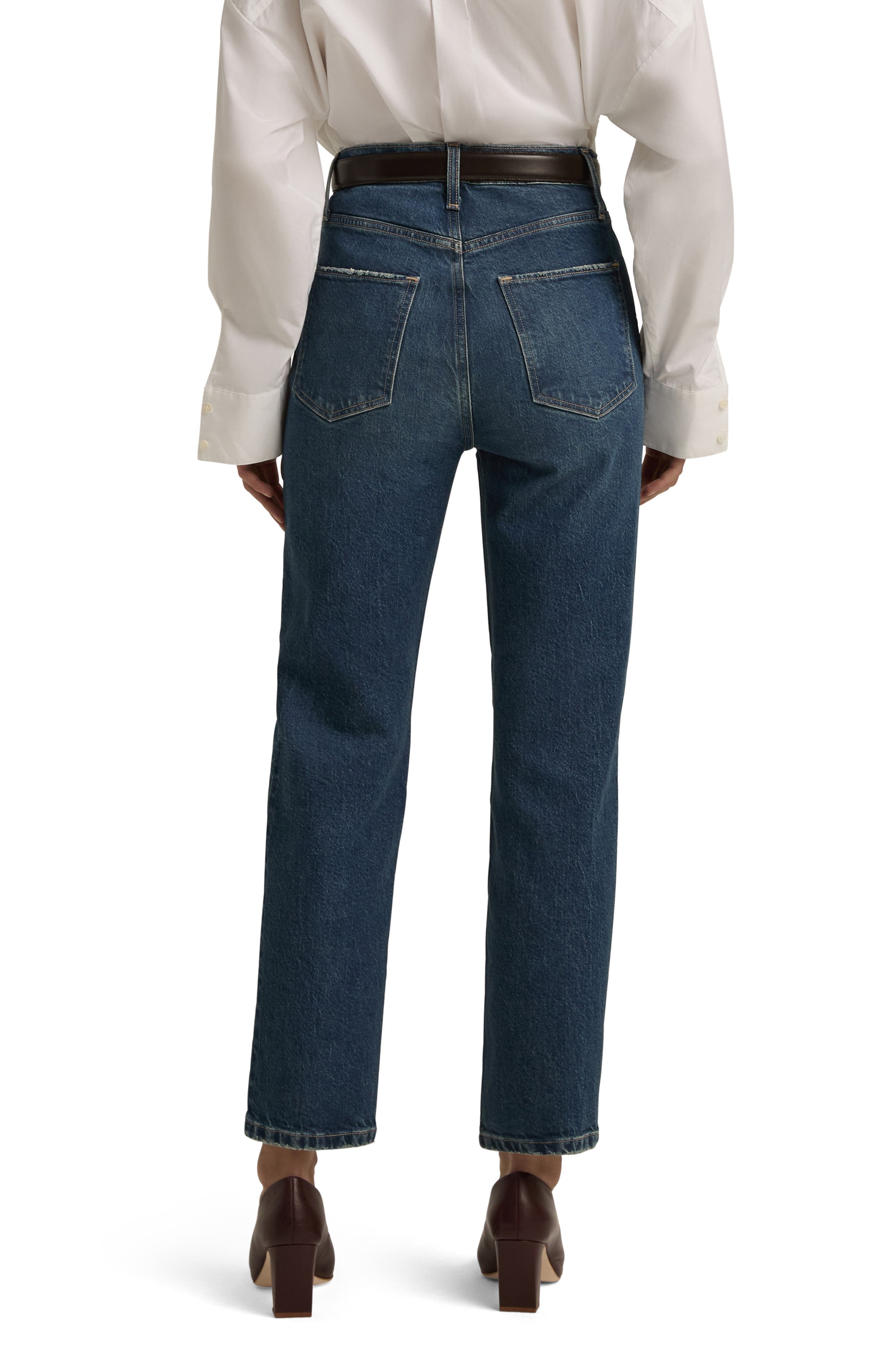 The Valentina High Waist Ankle Straight Leg Jeans - image 2