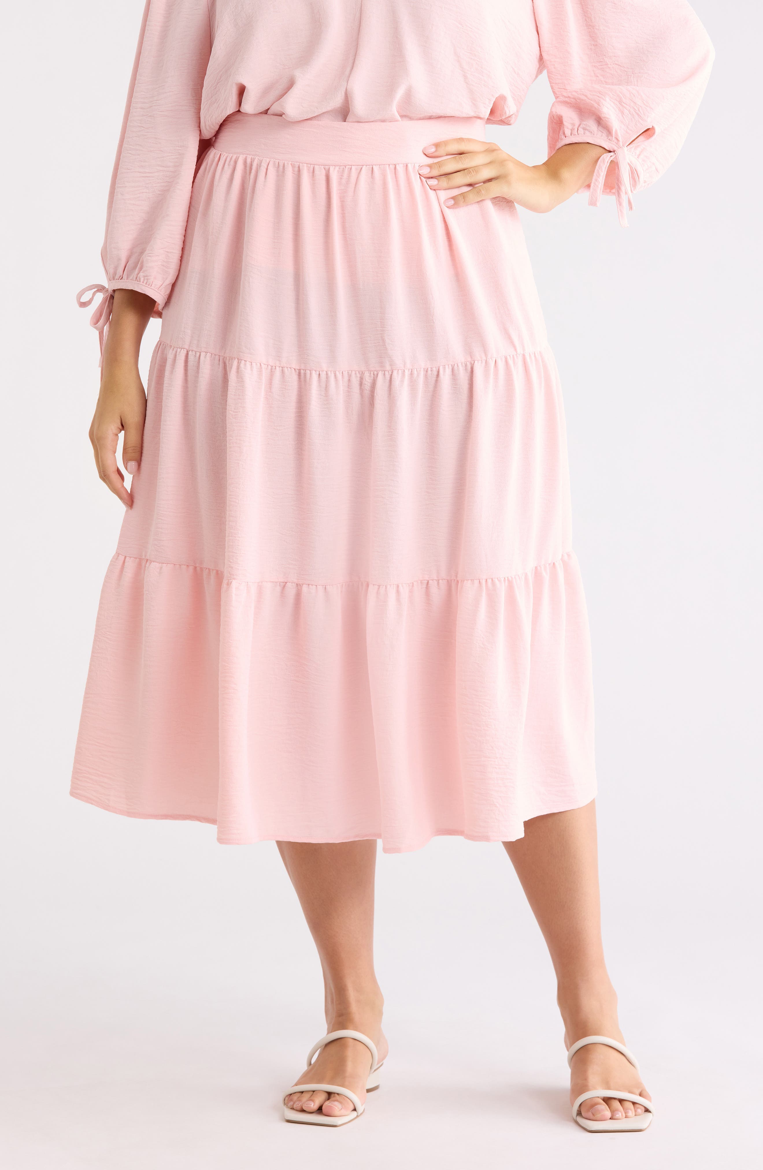 Tiered Pull-On Midi Skirt - image 5