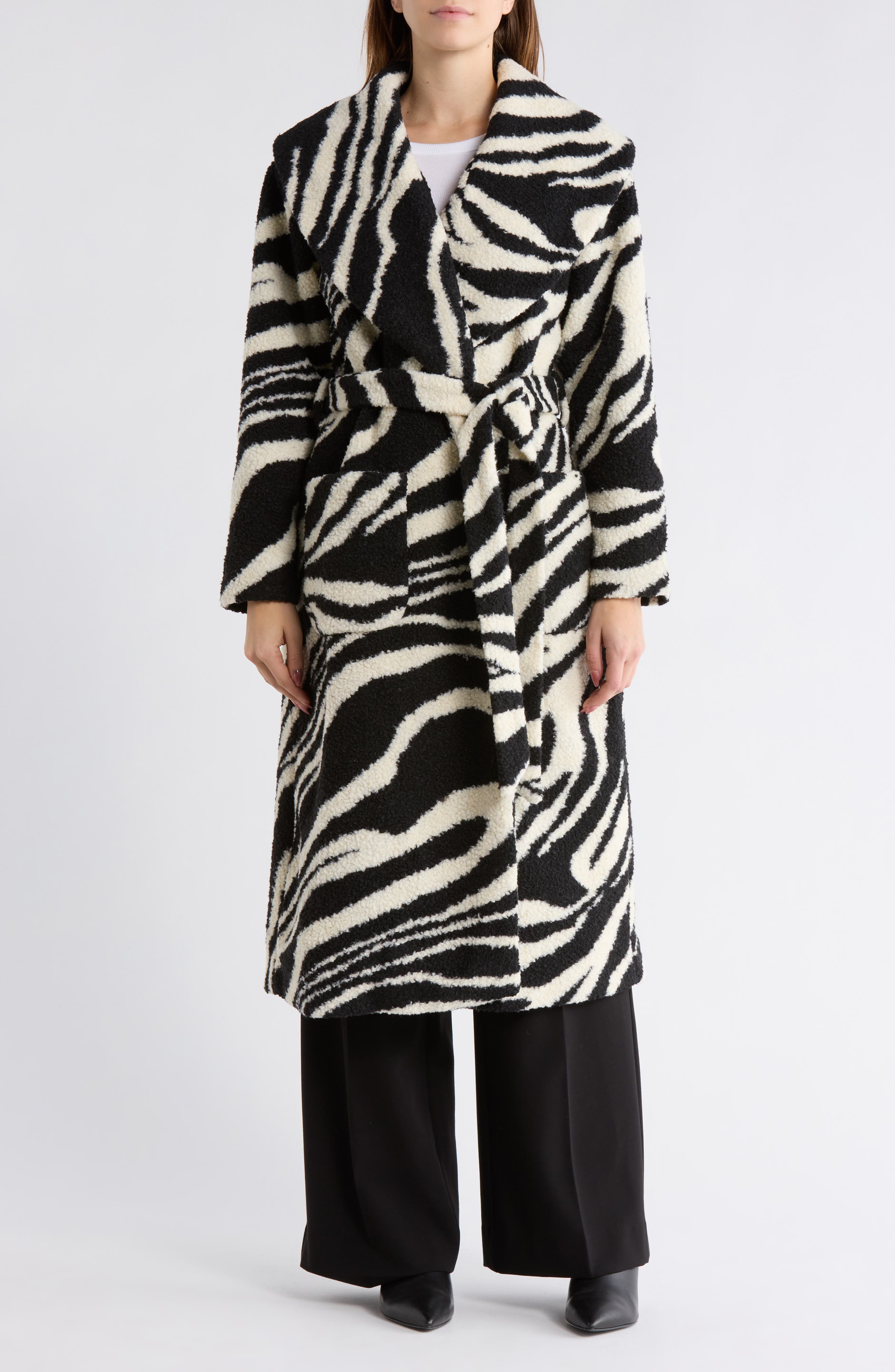 Elea Zebra Stripe Coat - image 1
