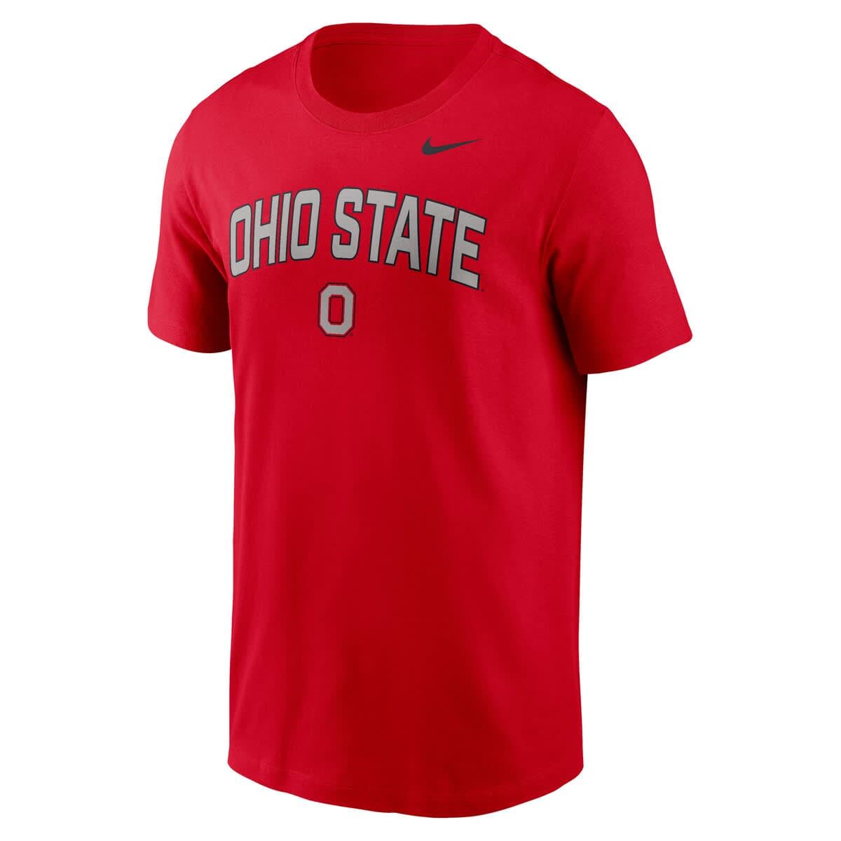 Men's Nike Scarlet Ohio State Buckeyes Primetime Arch Stack T-Shirt - image 2