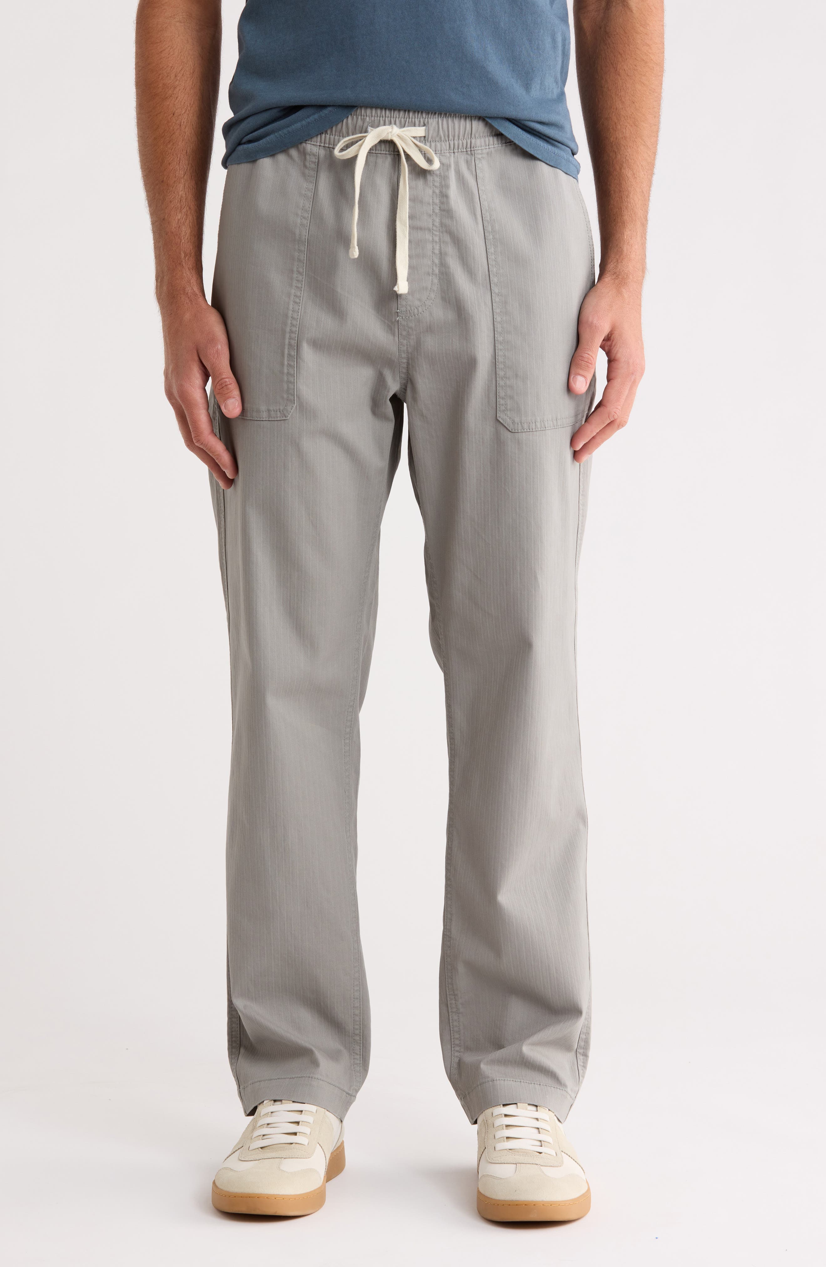 Organic Cotton Dobby Drawstring Waist Pants - image 1