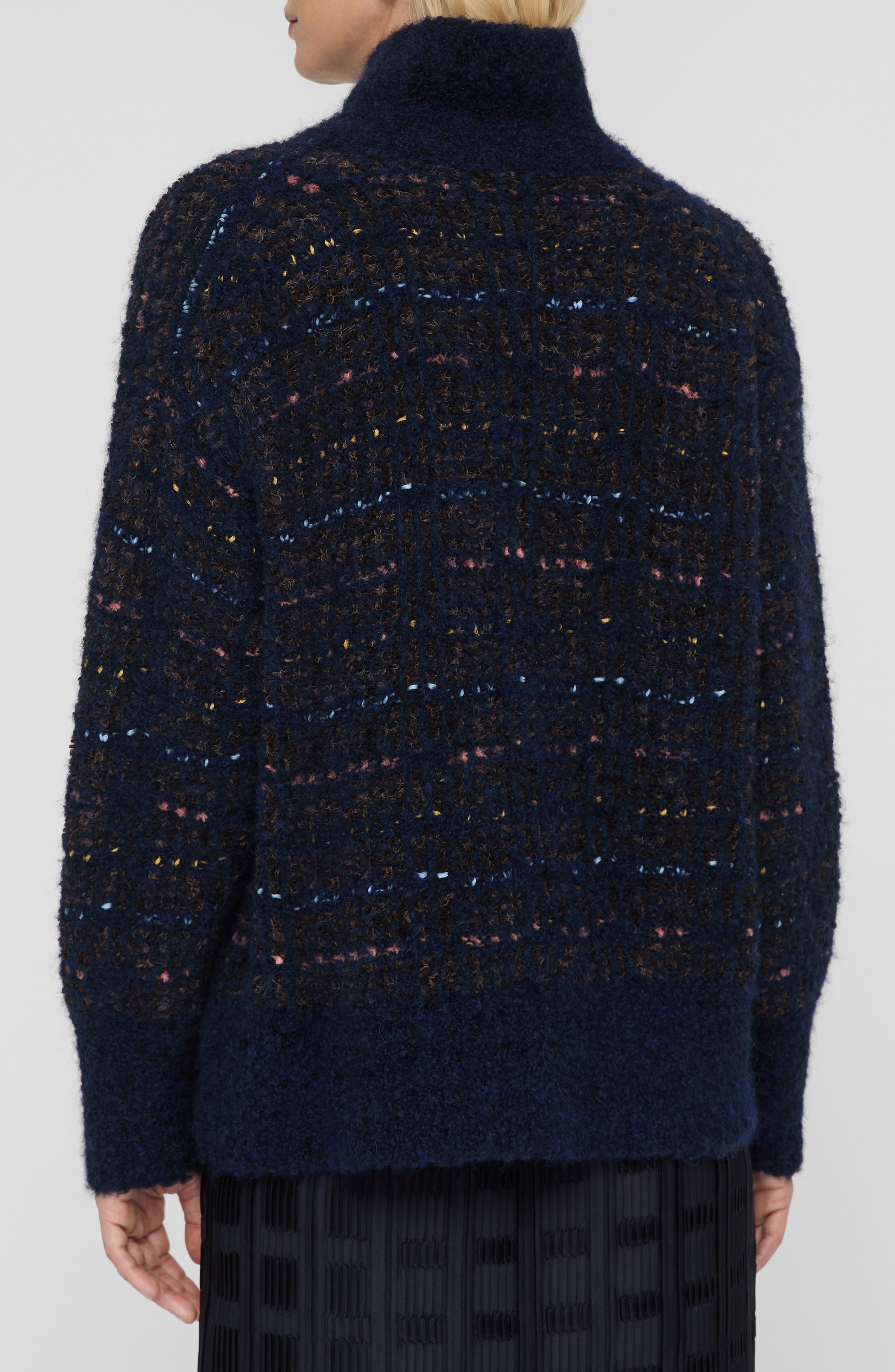 Lofty Alpaca Blend Boucle Turtleneck Sweater - image 2