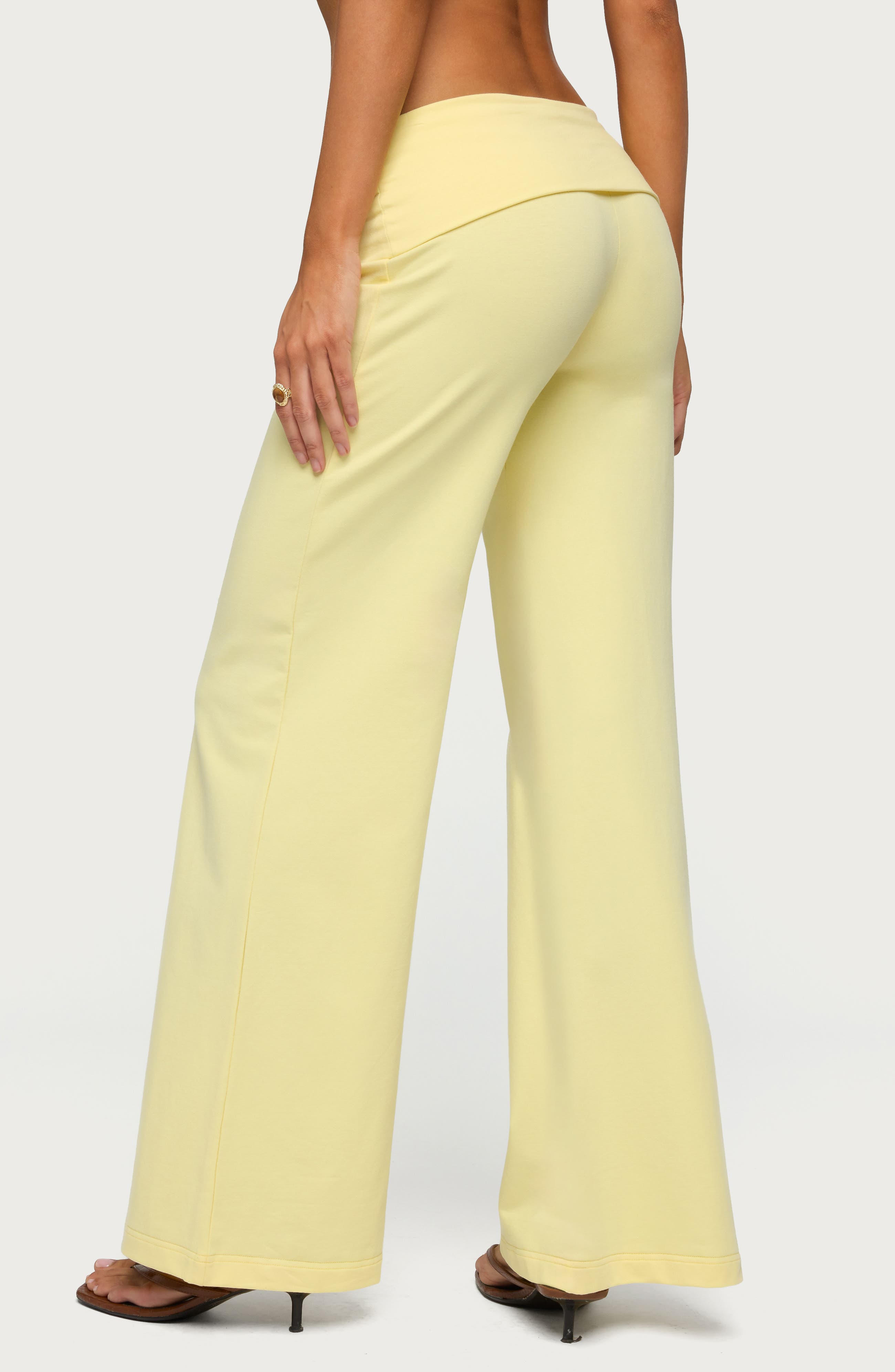 Wide Leg Foldover Pants - image 2