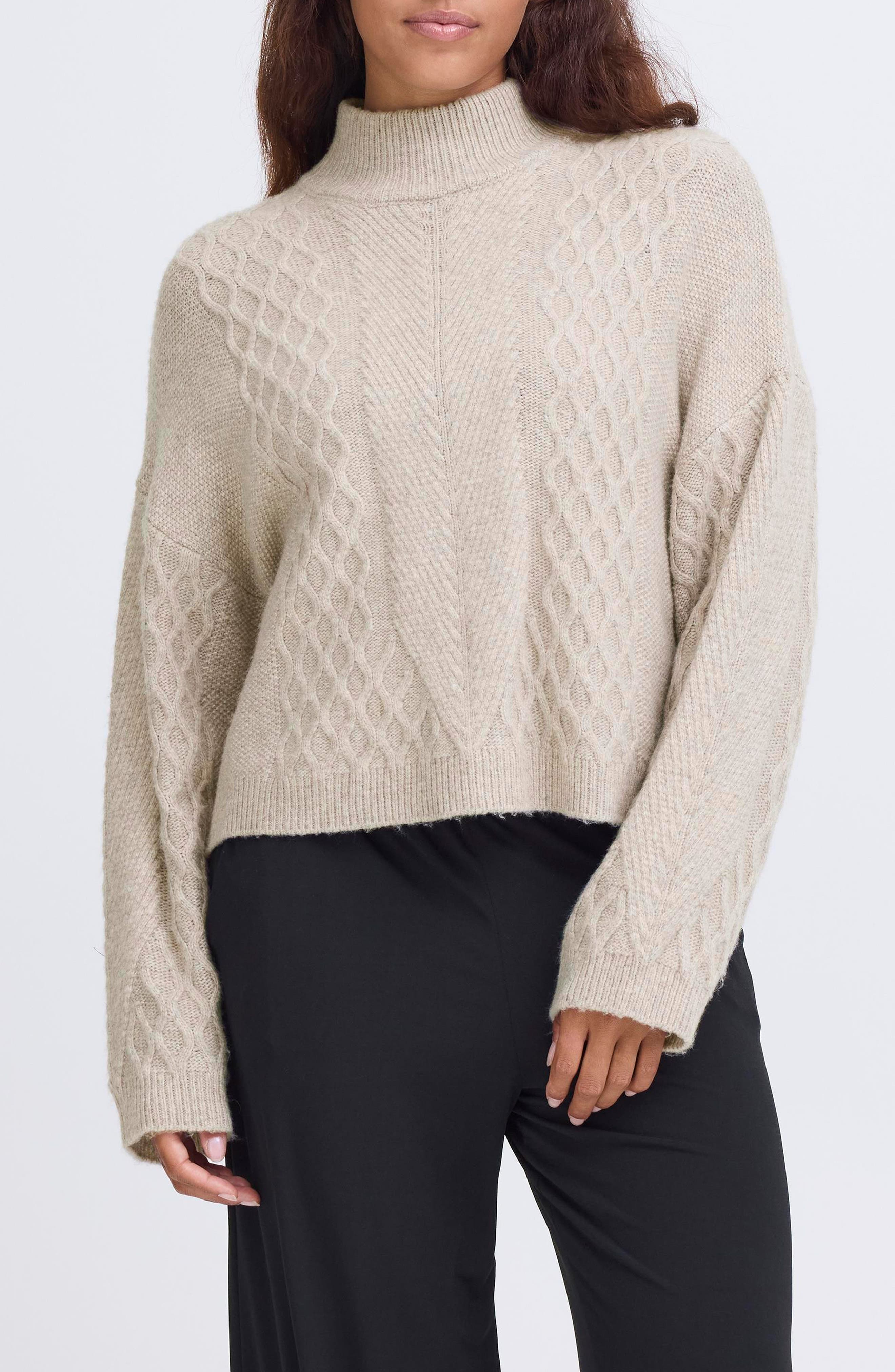 Knit Mock Neck Sweater - image 1