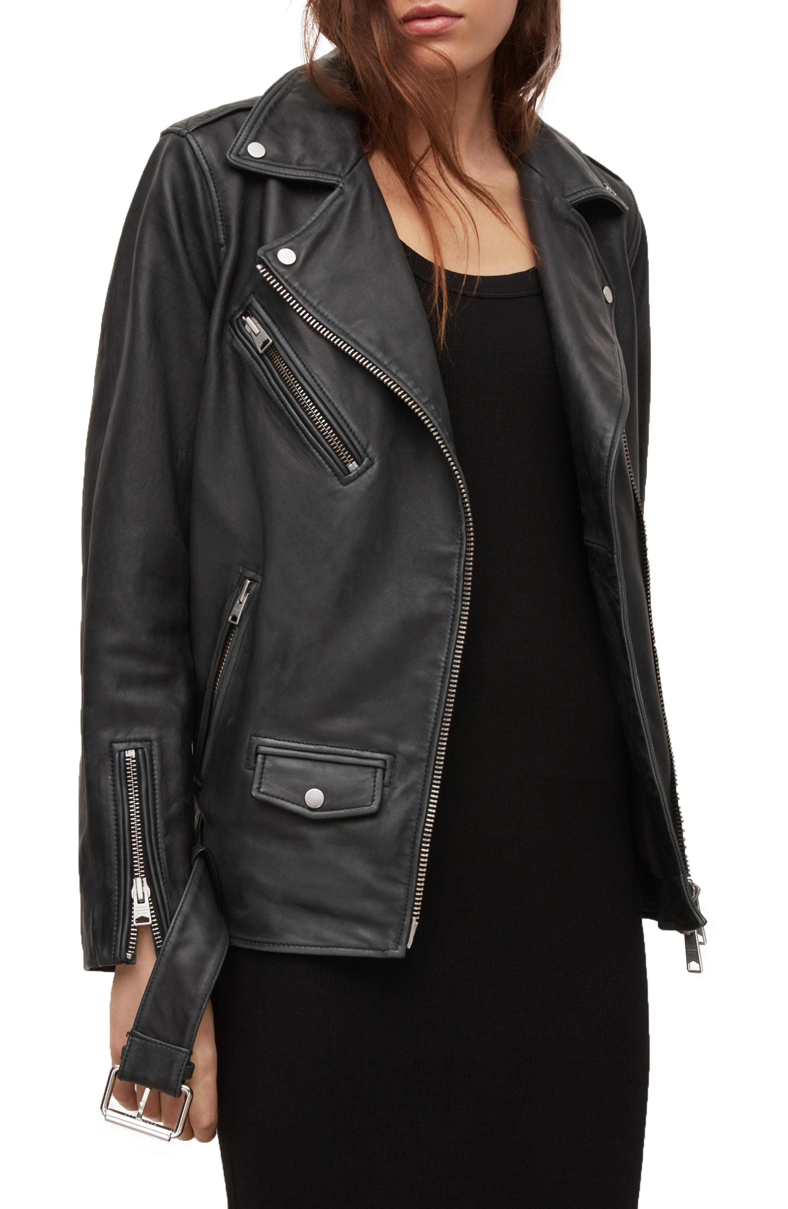 Billie Leather Biker Jacket - image 1