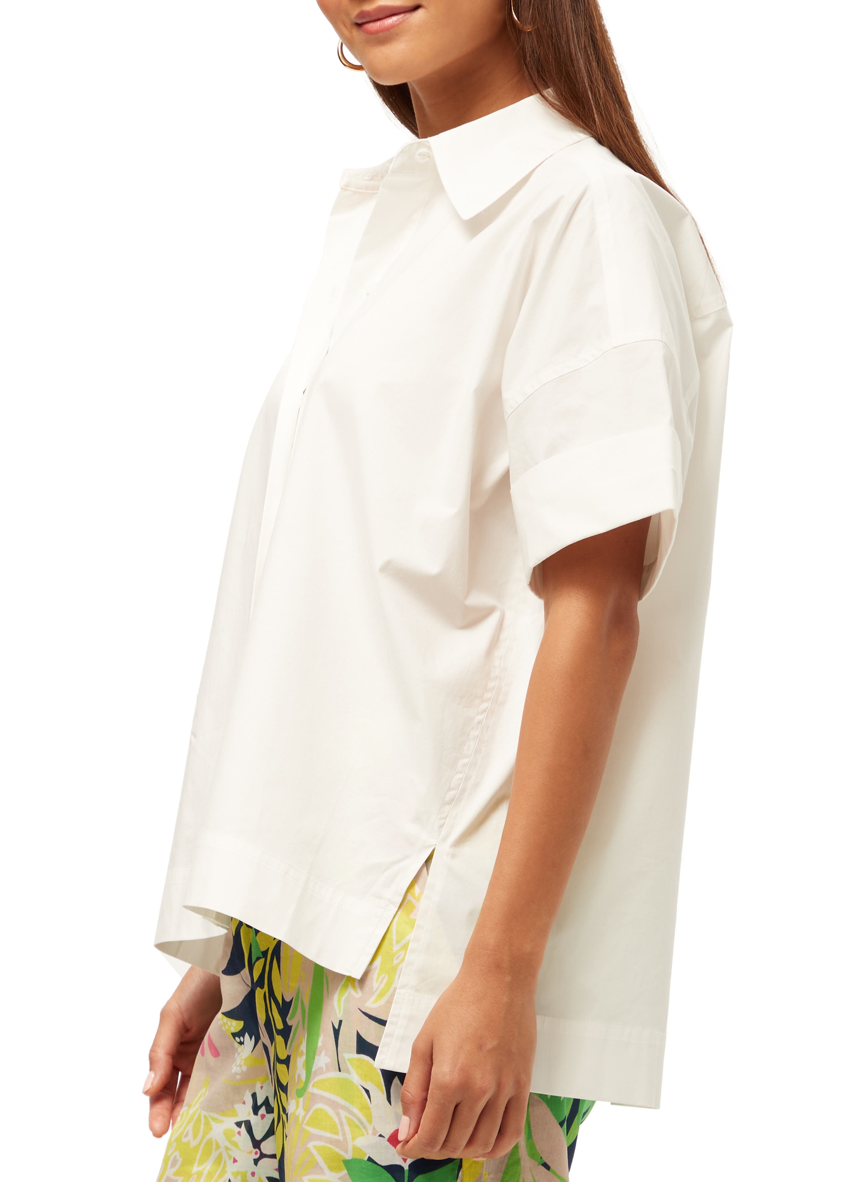 Oversized Button Up Poplin Opponent Top - image 2