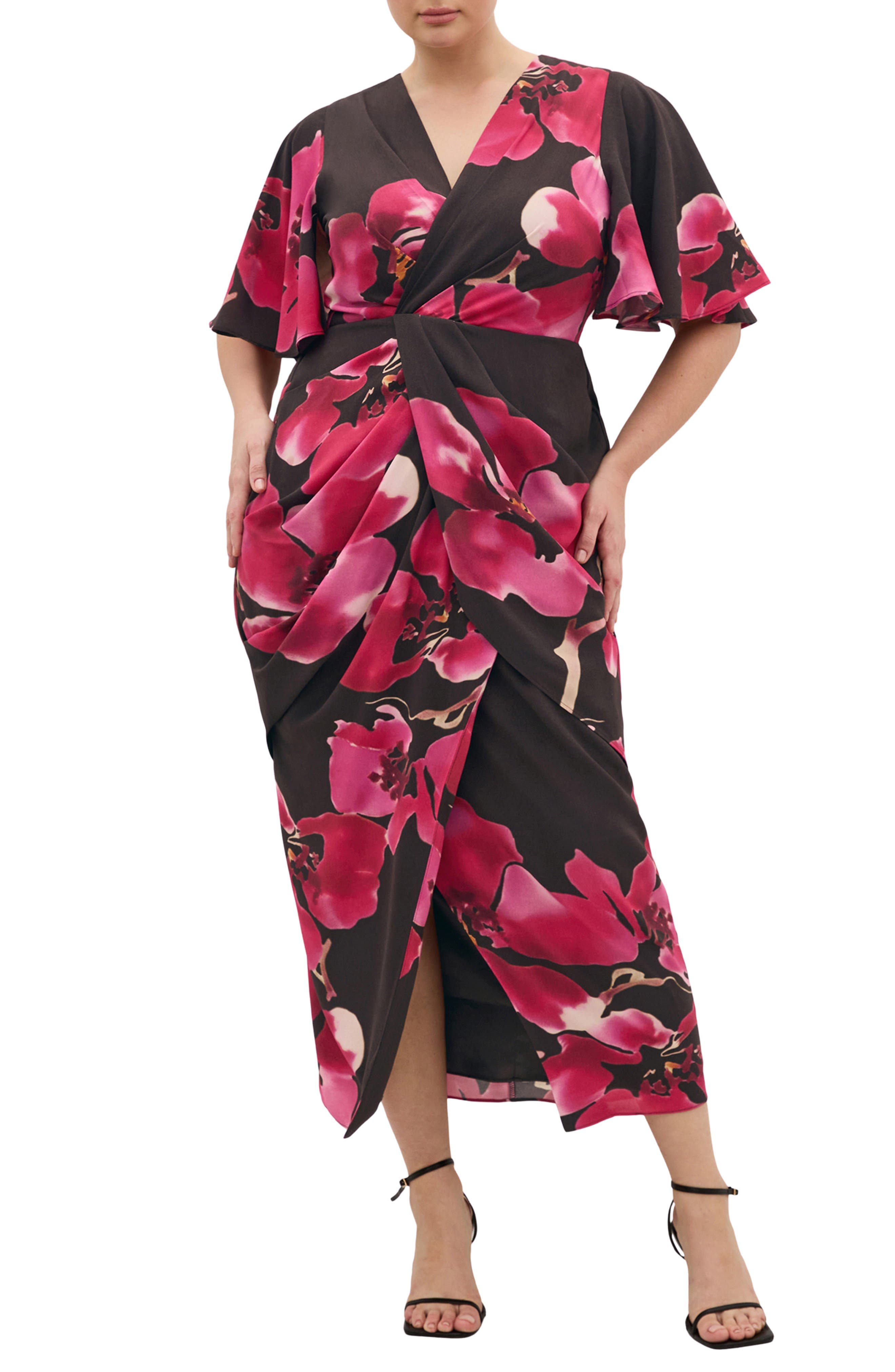 Braelynn Floral Flutter Sleeve Maxi Dress - image 3