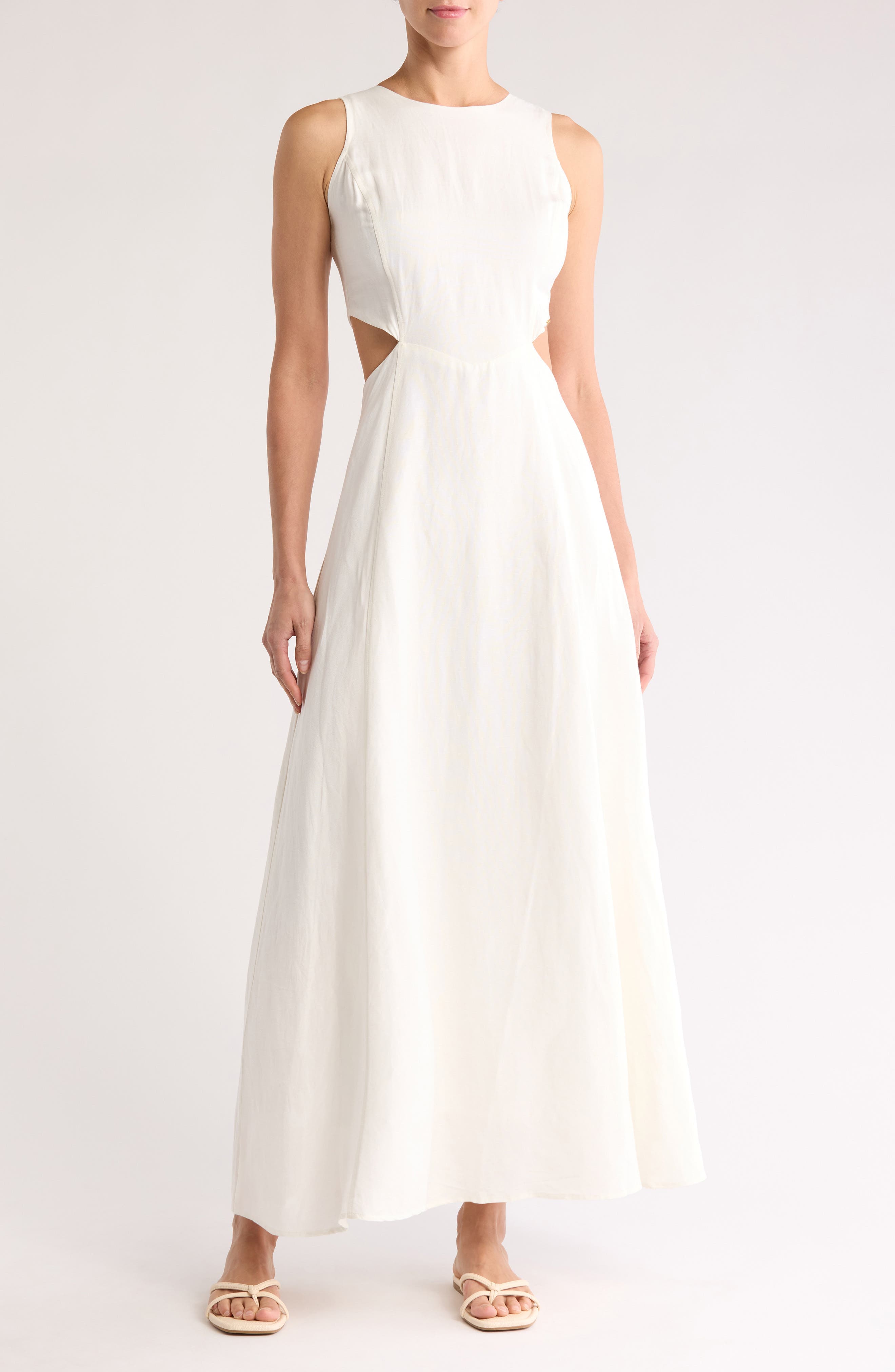 Bessie Linen Blend Cover-Up Maxi Dress - image 1