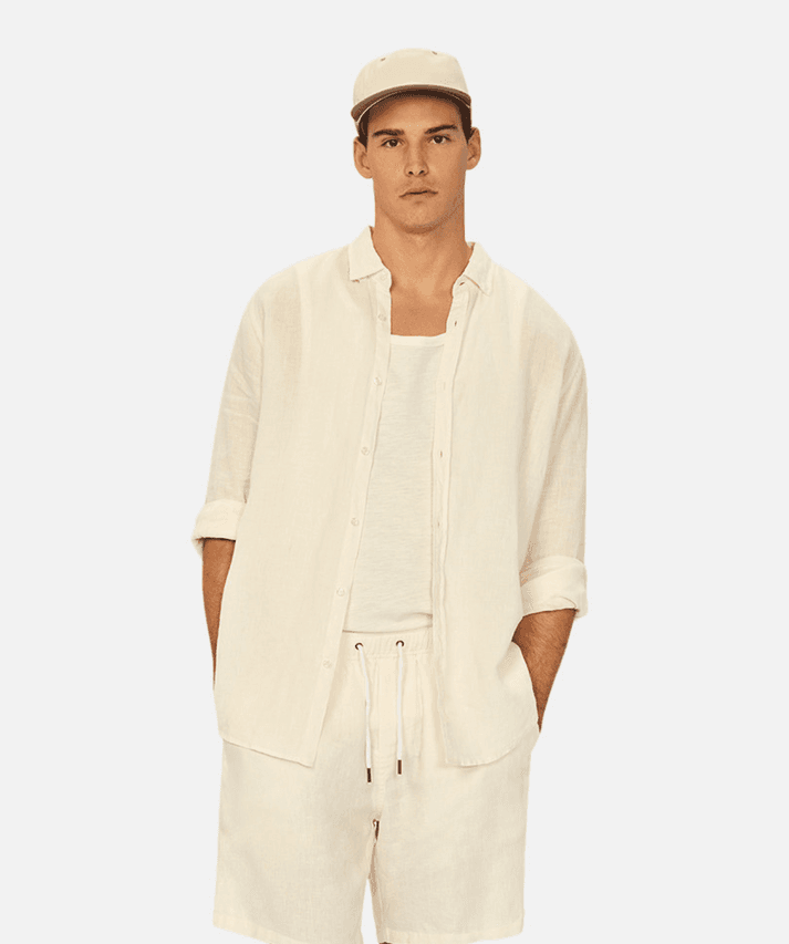 The Tennyson Linen Blend Long Sleeve Shirt - image 1