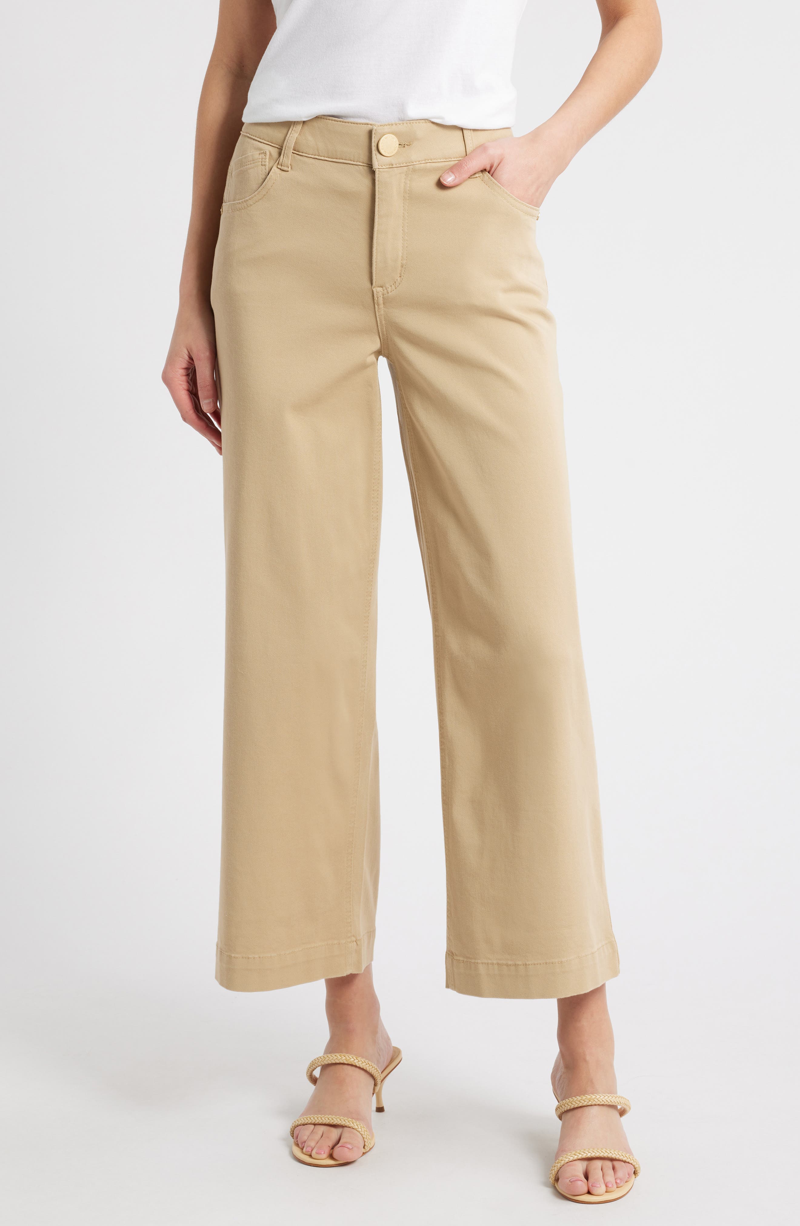 Sam High Waist Ankle Wide Leg Twill Pants - image 3