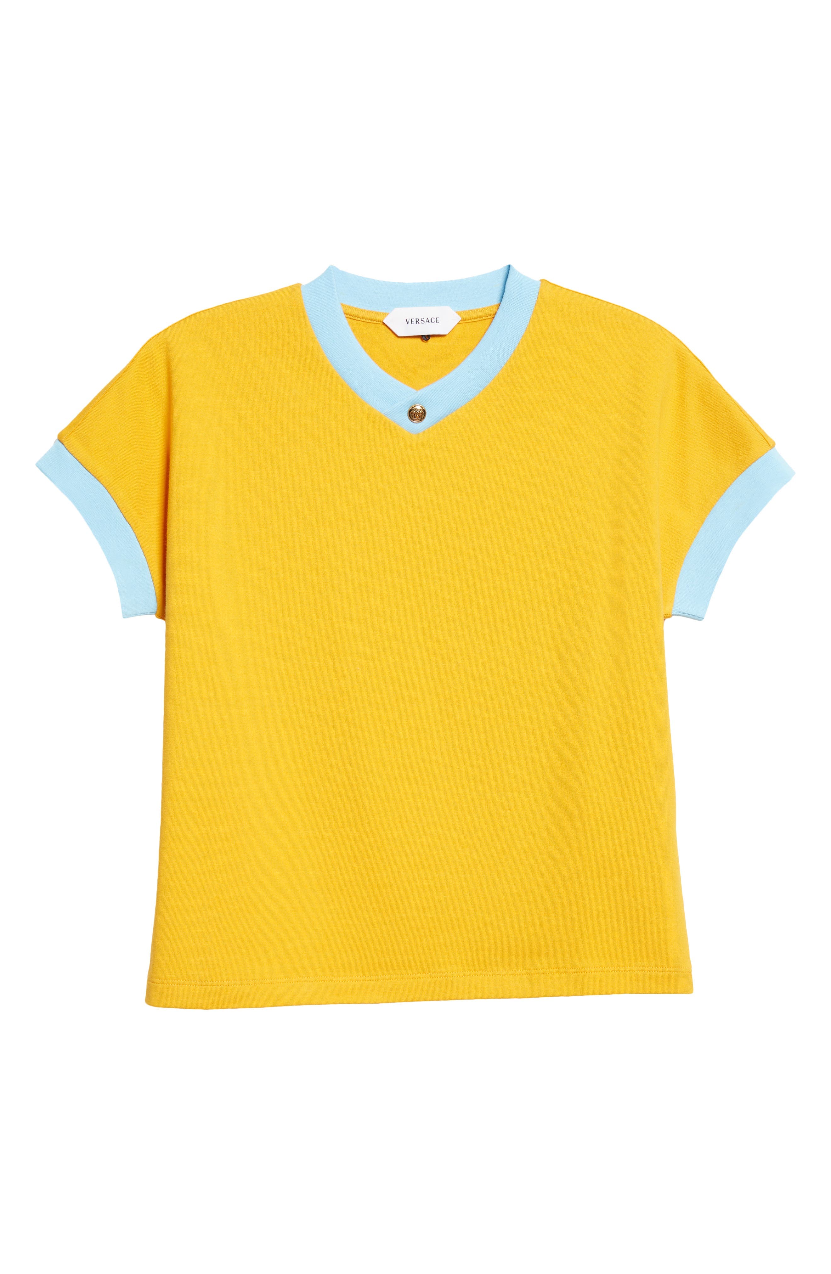 Cotton Ringer V-Neck T-Shirt - image 3