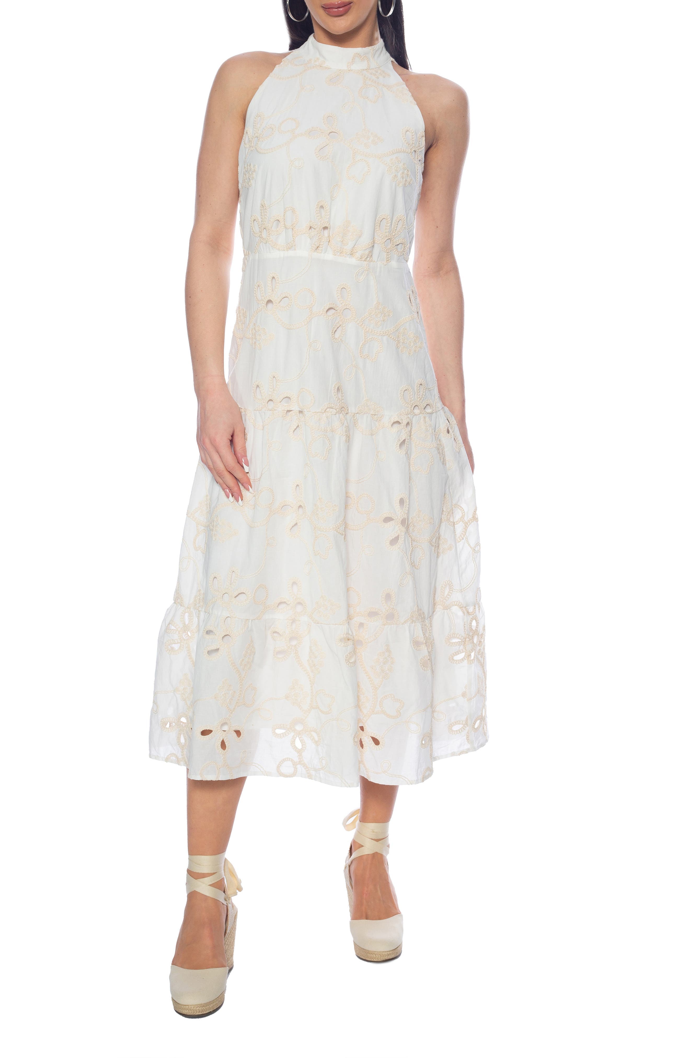 Mock Neck Midi Dress - image 1