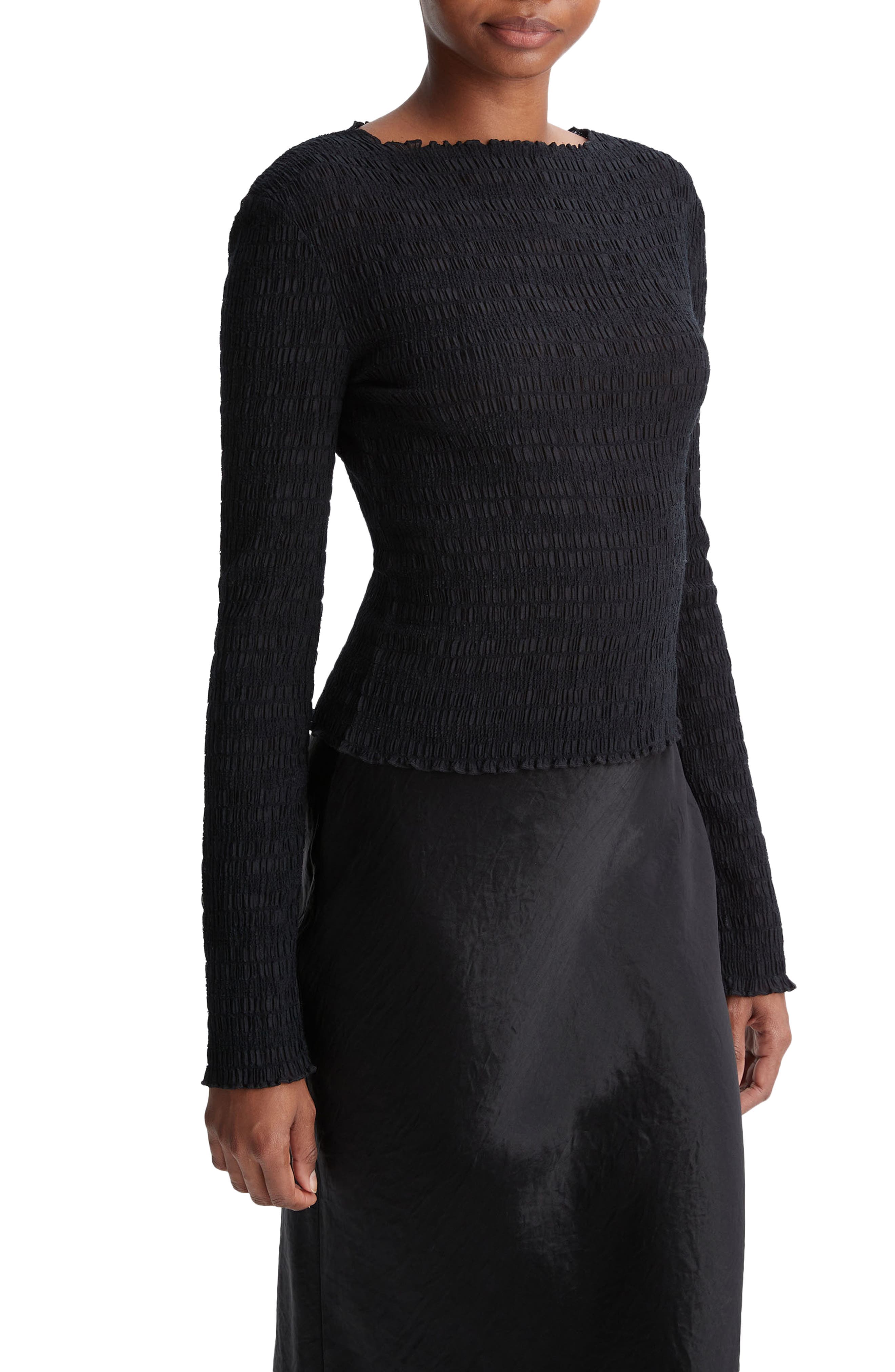 Smocked Long Sleeve Top - image 1