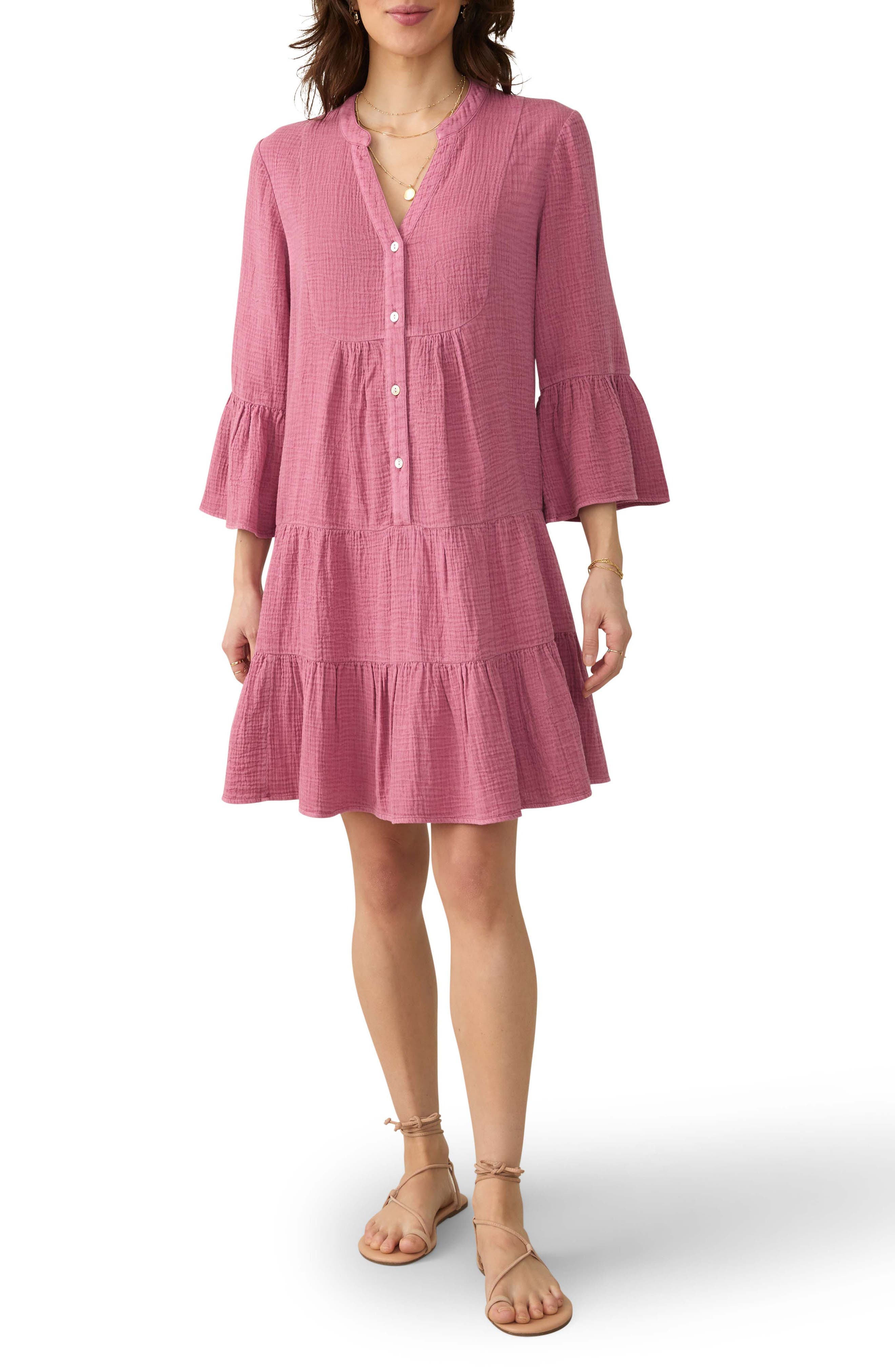 Kasey Dream Gauze Tiered Organic Cotton Minidress - image 1
