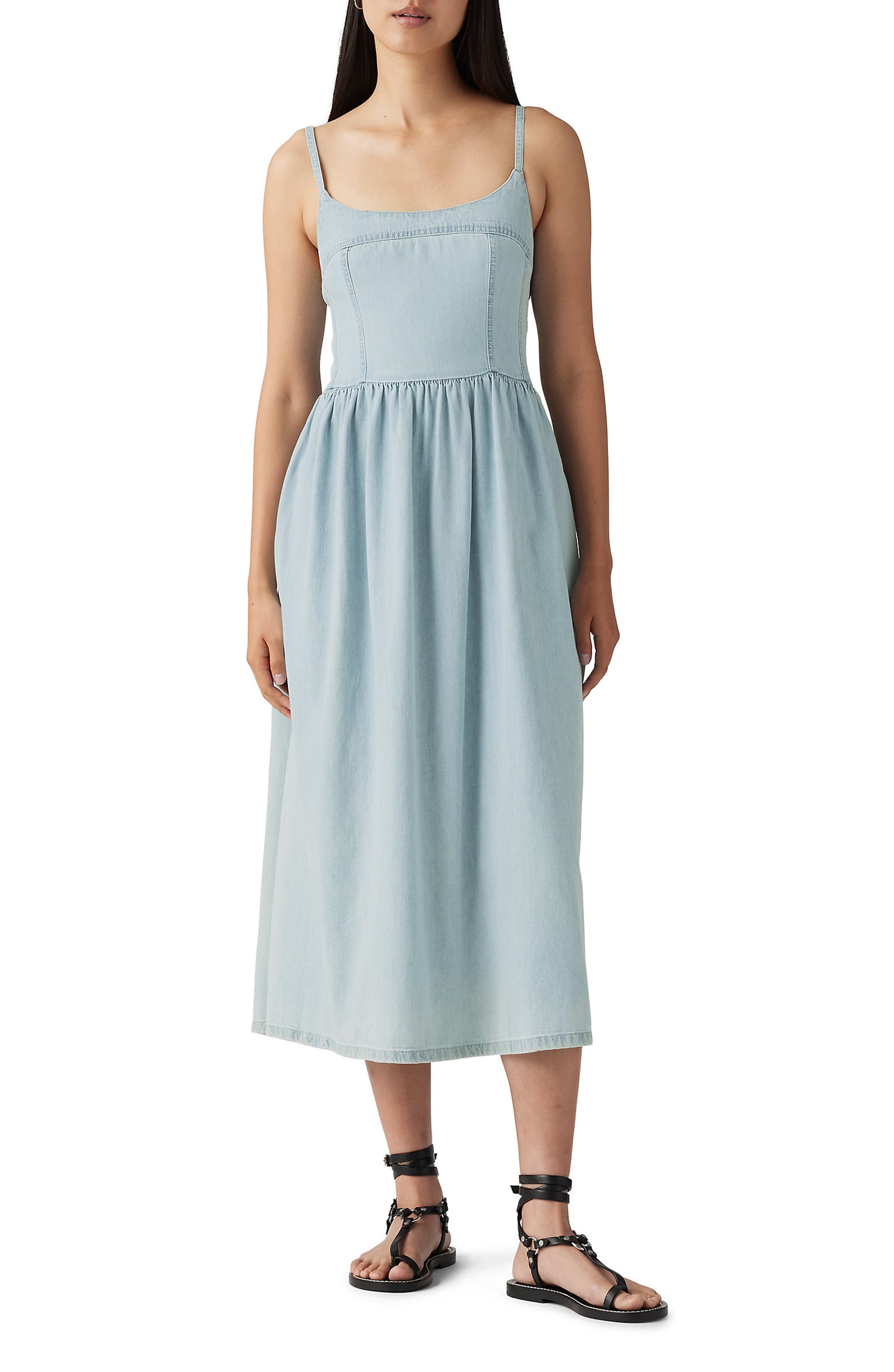 Alessie Bustier Denim Dress - image 1