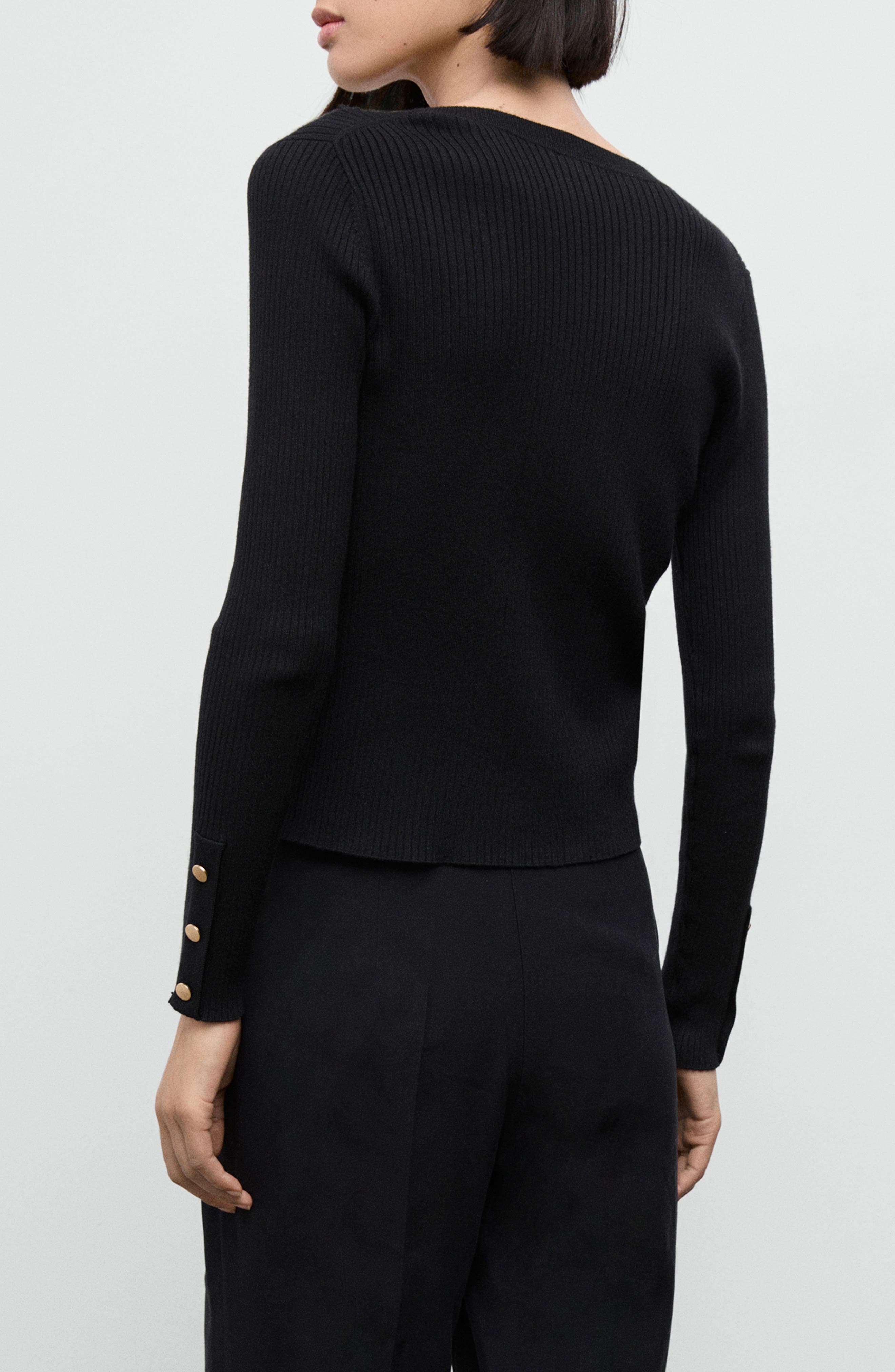 Rib V-Neck Cardigan - image 2