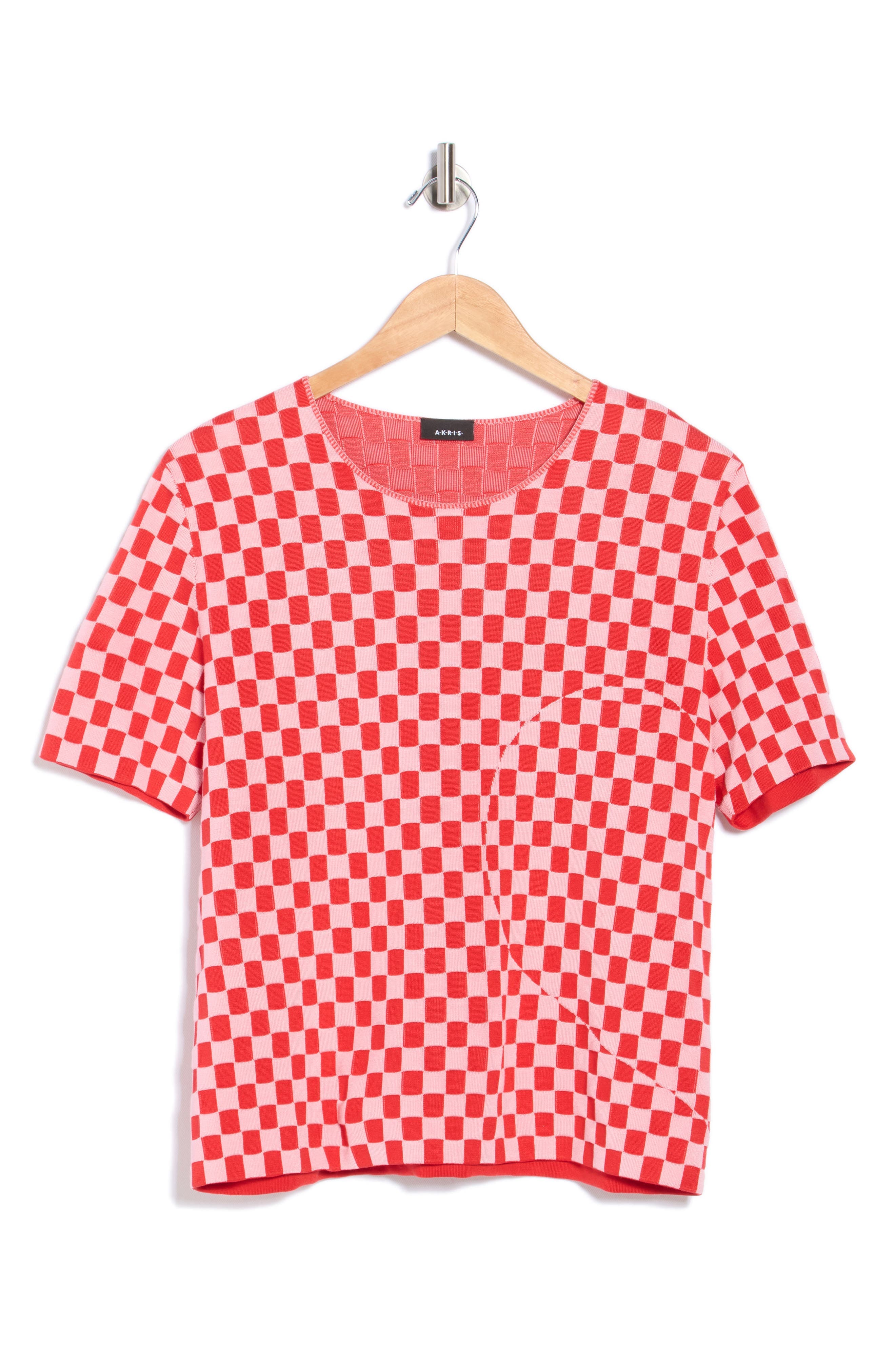 Checkerboard Knit Top - image 1