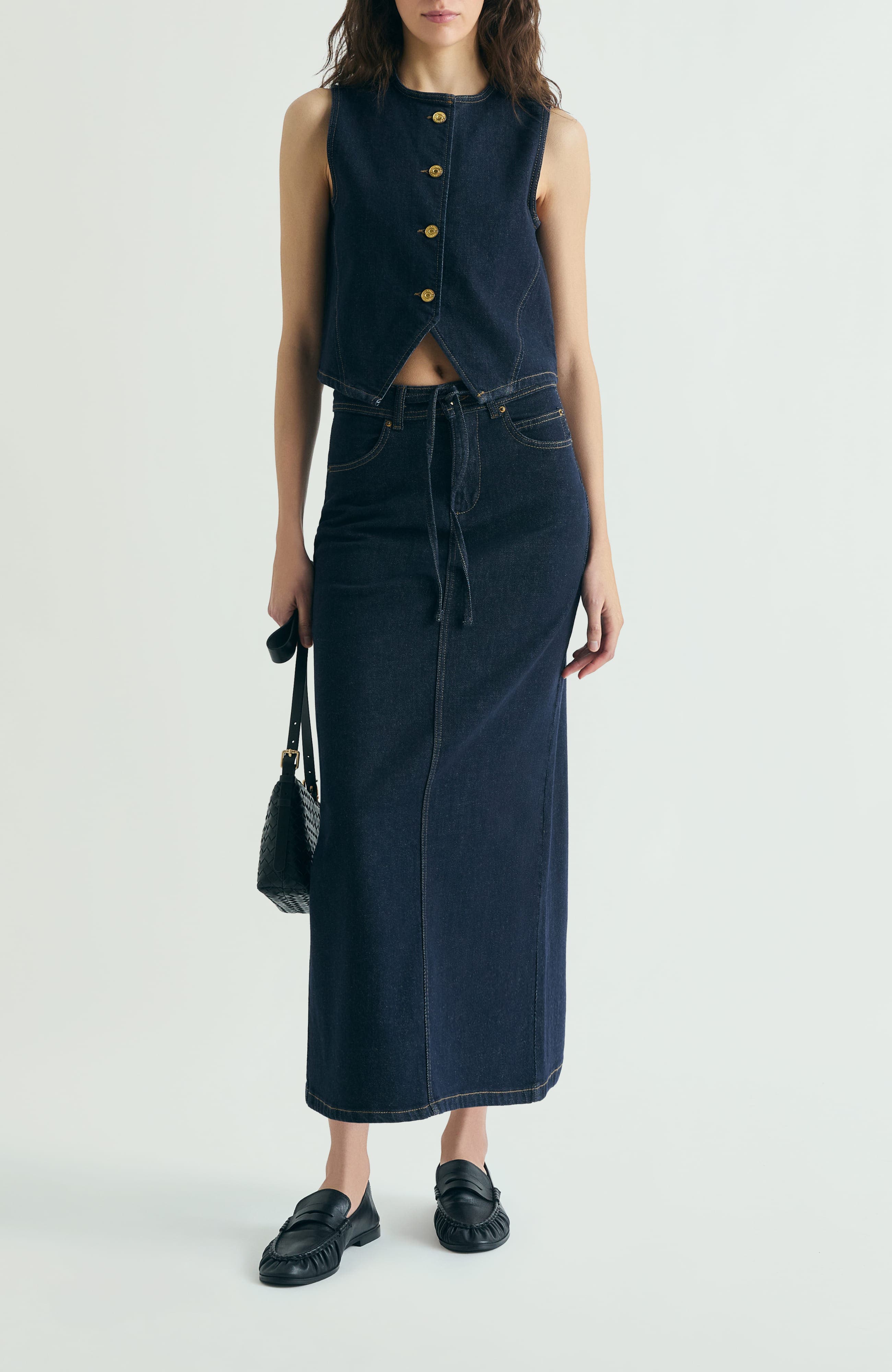 Denim Midi Skirt - image 2