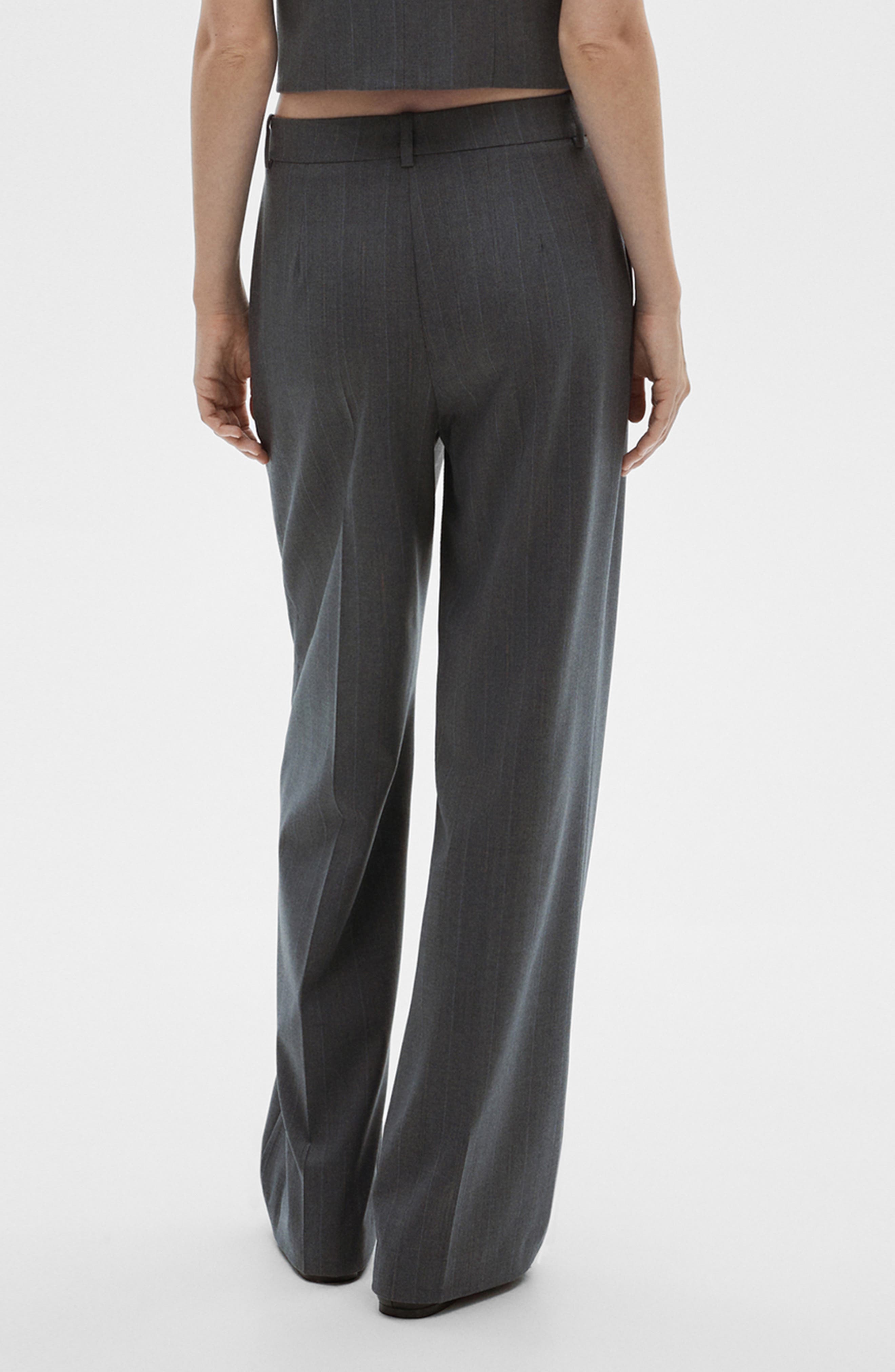 Pinstripe Pleat Front Pants - image 2