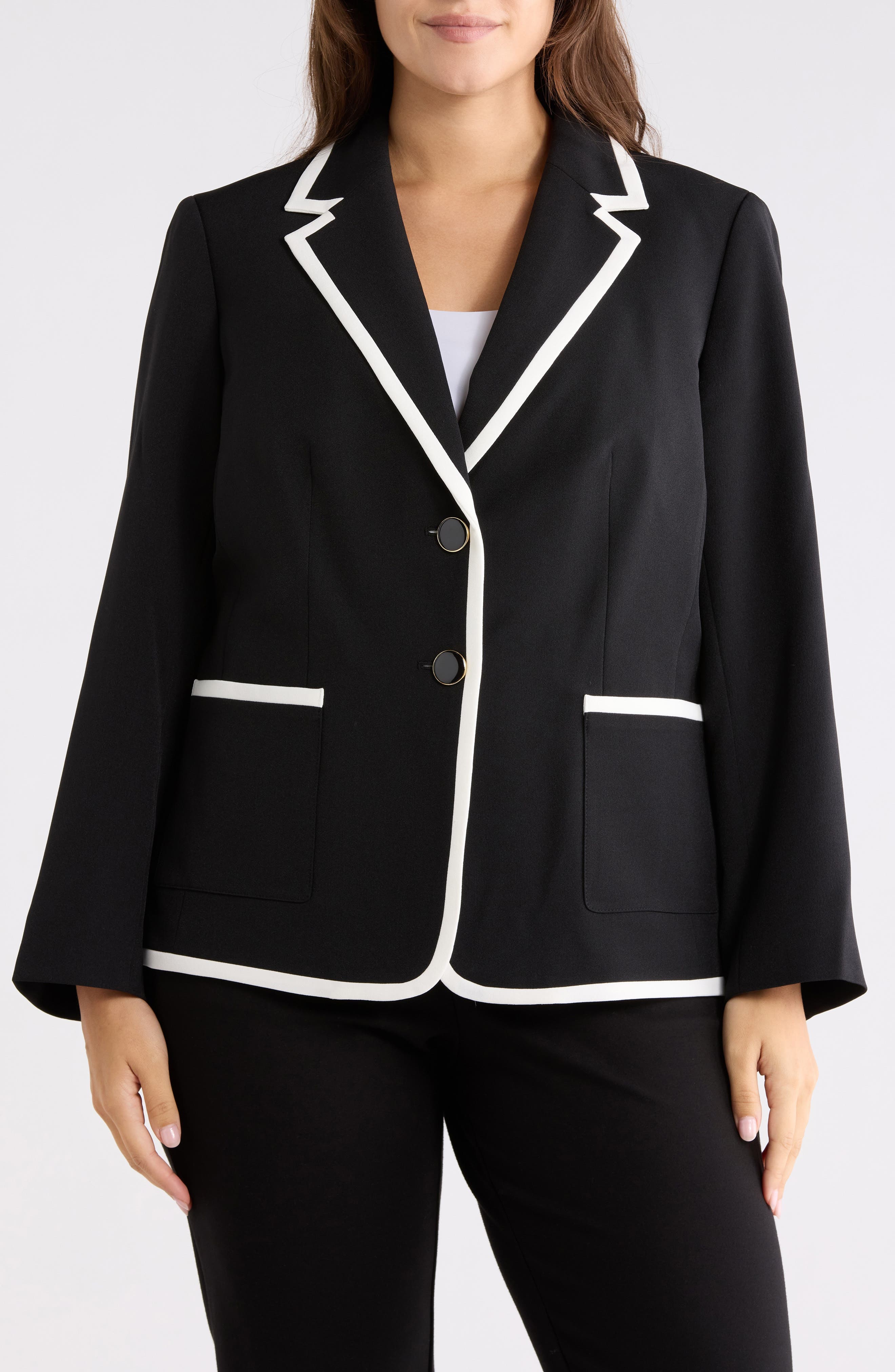 Notch Lapel Patch Pocket Blazer - image 1